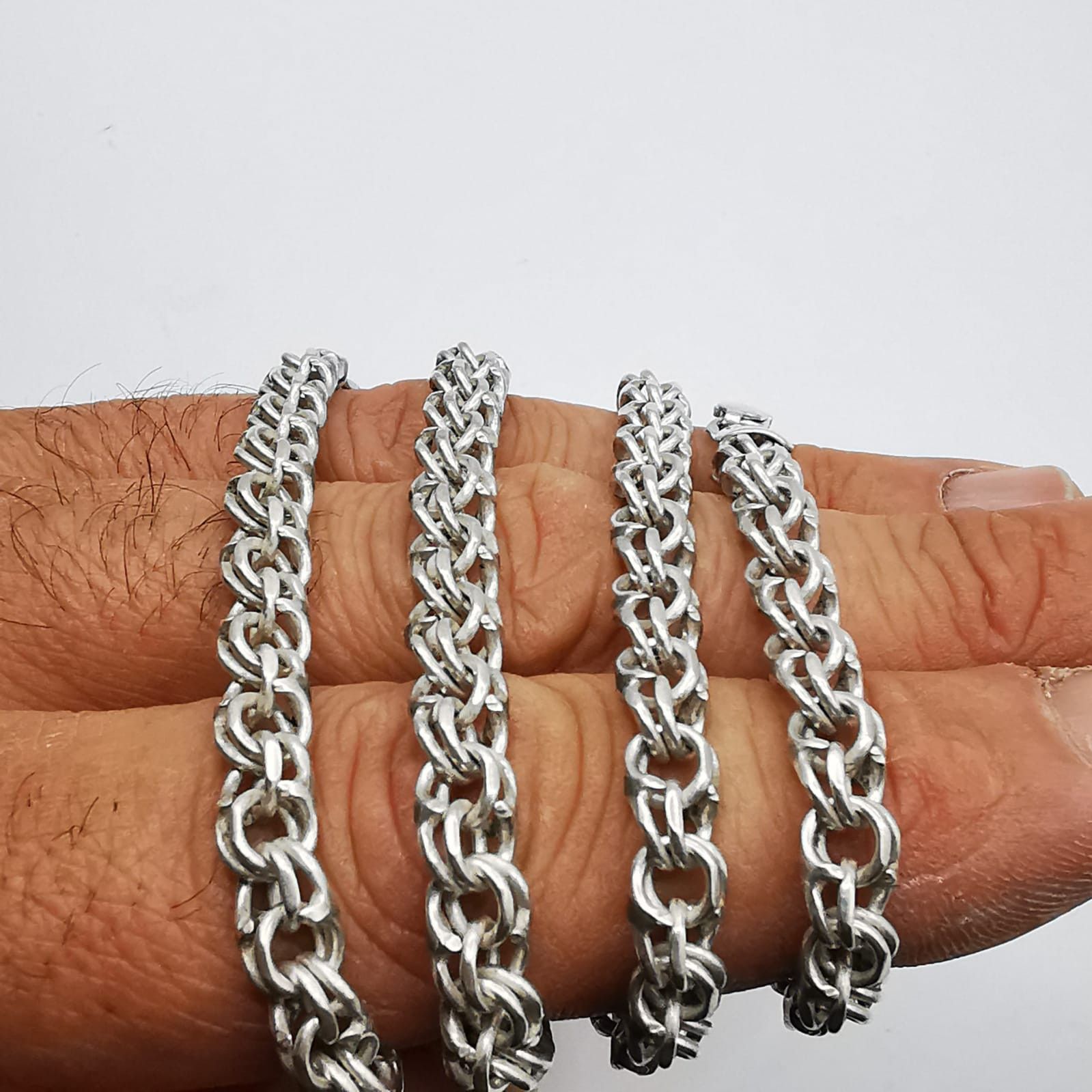 Sterling Silver Vintage Chain, 925 Sterling Silver, Signed 42.39g Size ONE SIZE - 5 Thumbnail