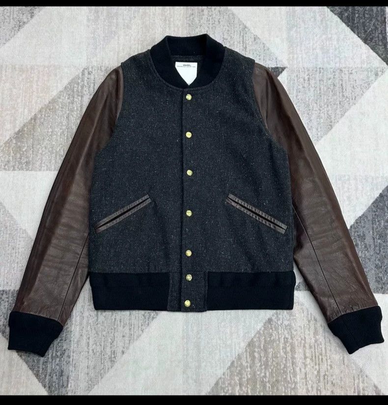 visvim barnstorm kangaroo leather wool jacket-dmc