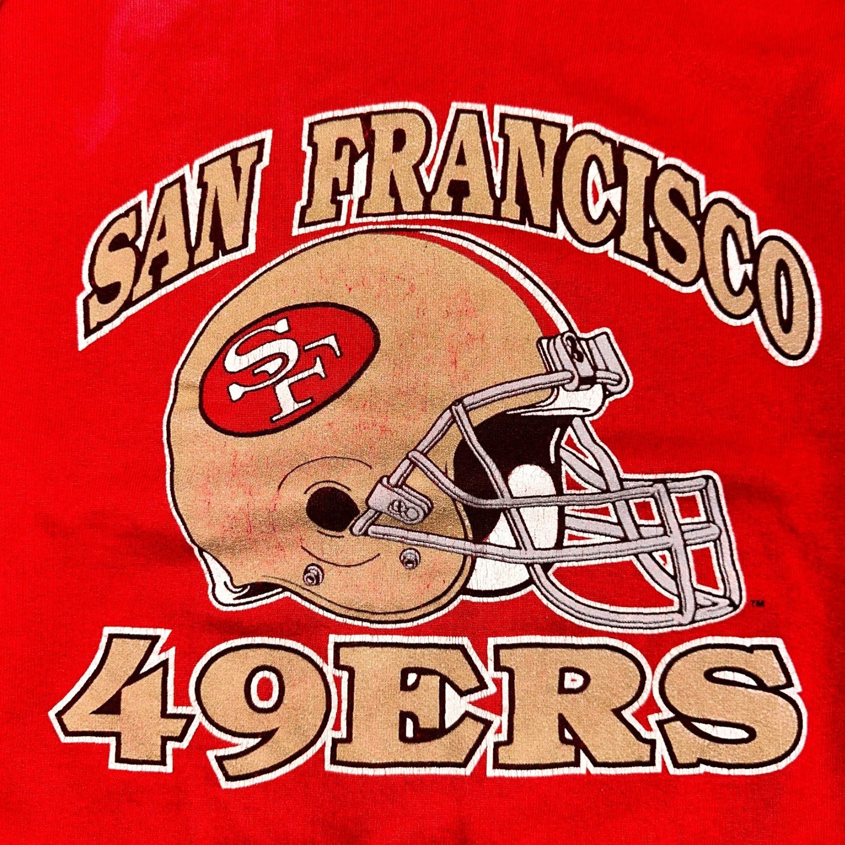 Vintage VINTAGE Trench Sweatshirt San Francisco 49ers Red Crewneck Long Sleeve M Adult Mens 80s Size US M / EU 48-50 / 2 - 2 Thumbnail