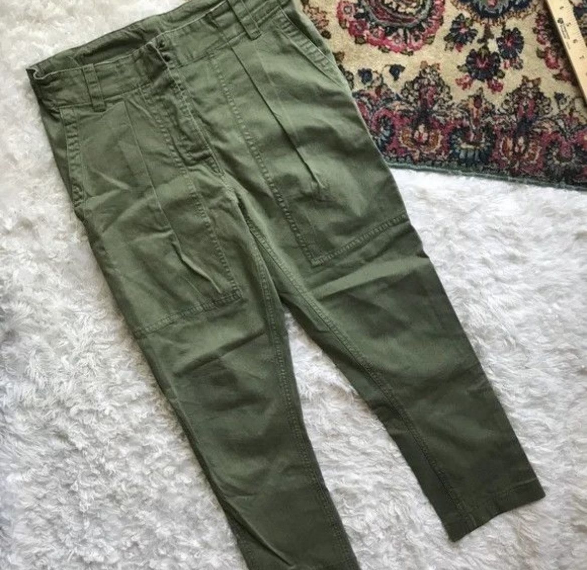 Isabel Marant Etoile Isabel Marant Etoile Khaki Military Pants - Size 1 Size 28" / US 6 / IT 42 - 1 Thumbnail