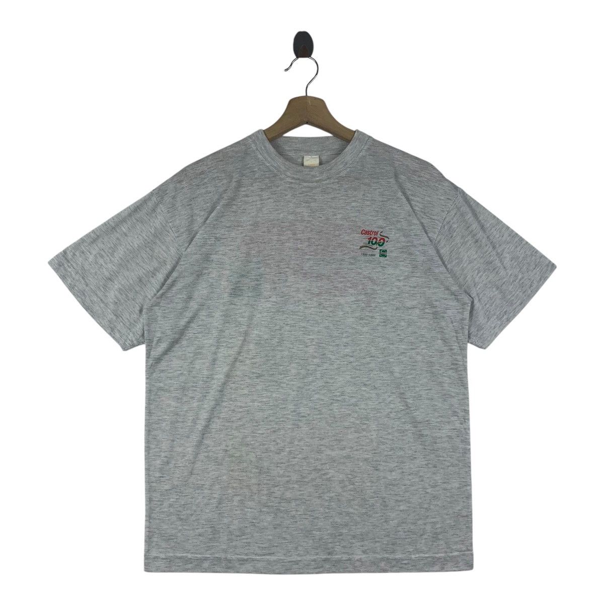 Japanese Brand Vintage CASTROL racing Grey tee Size US M / EU 48-50 / 2 - 2 Thumbnail
