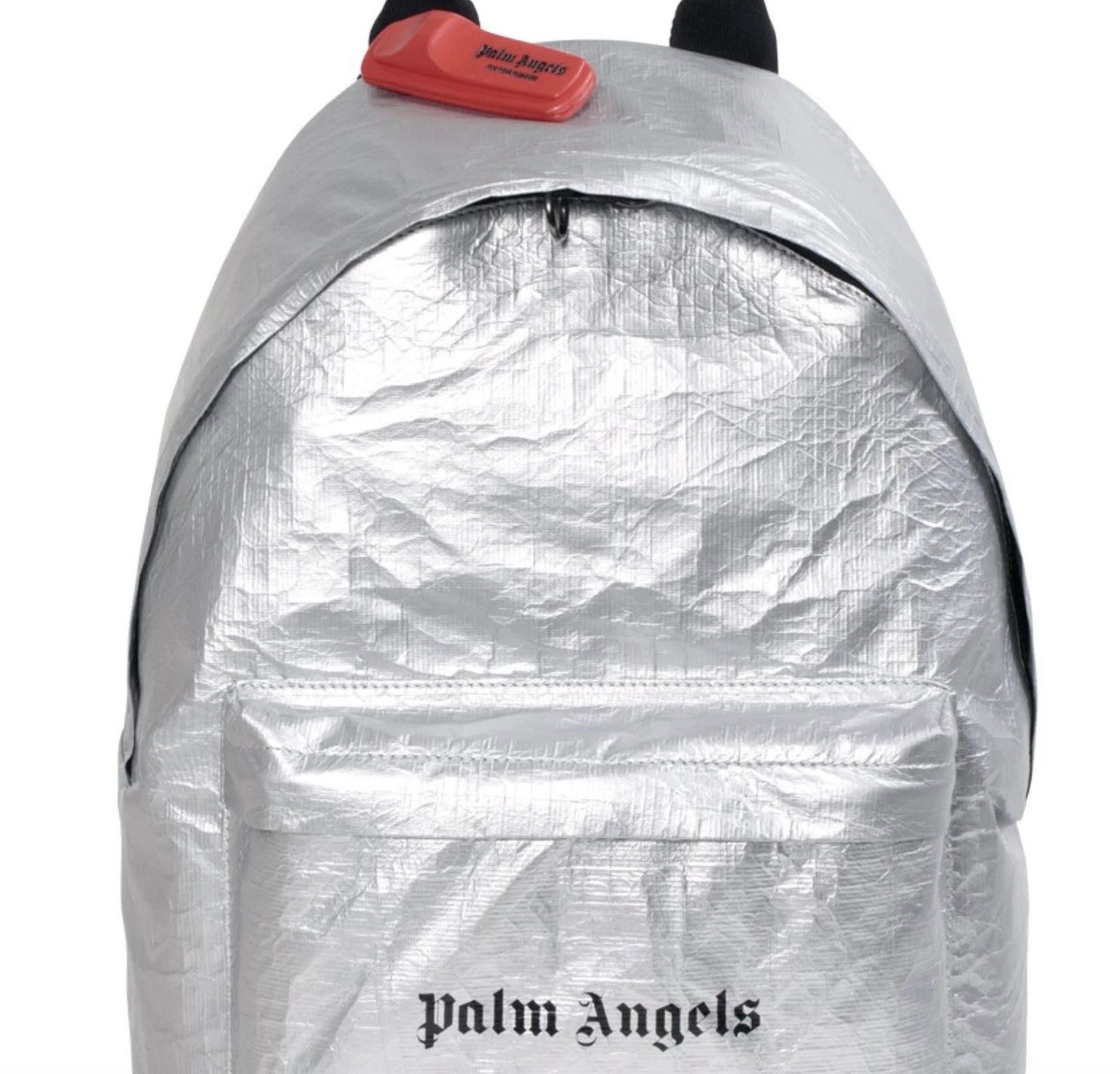 Palm Angels Palm Angels Silver Backpack w/ sensor tag clip Logo Size ONE SIZE - 4 Thumbnail