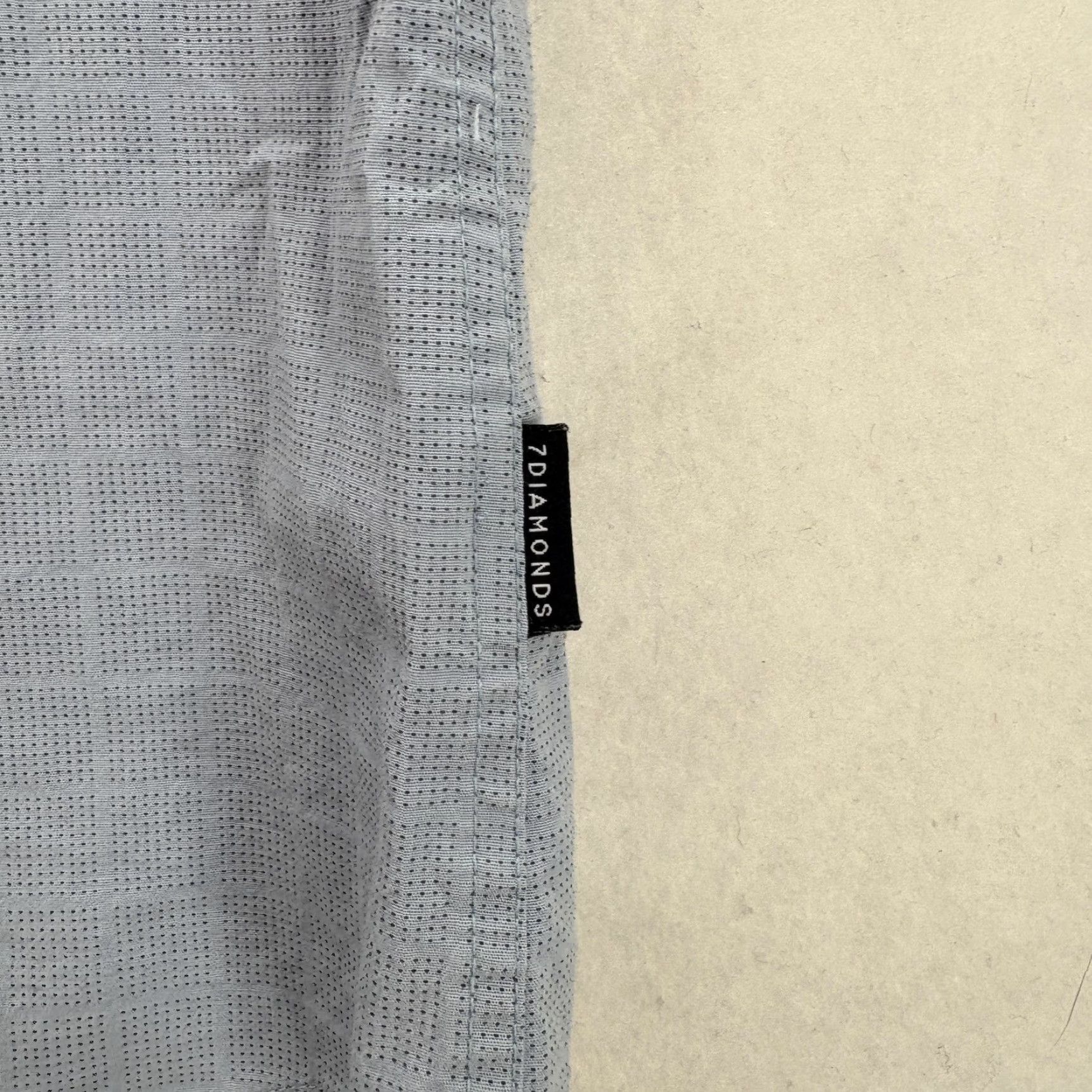 Vintage 7 Diamonds Shirt Mens Large Blue Check Short Sleeve Button Up Casual Stretch Size US L / EU 52-54 / 3 - 5 Thumbnail