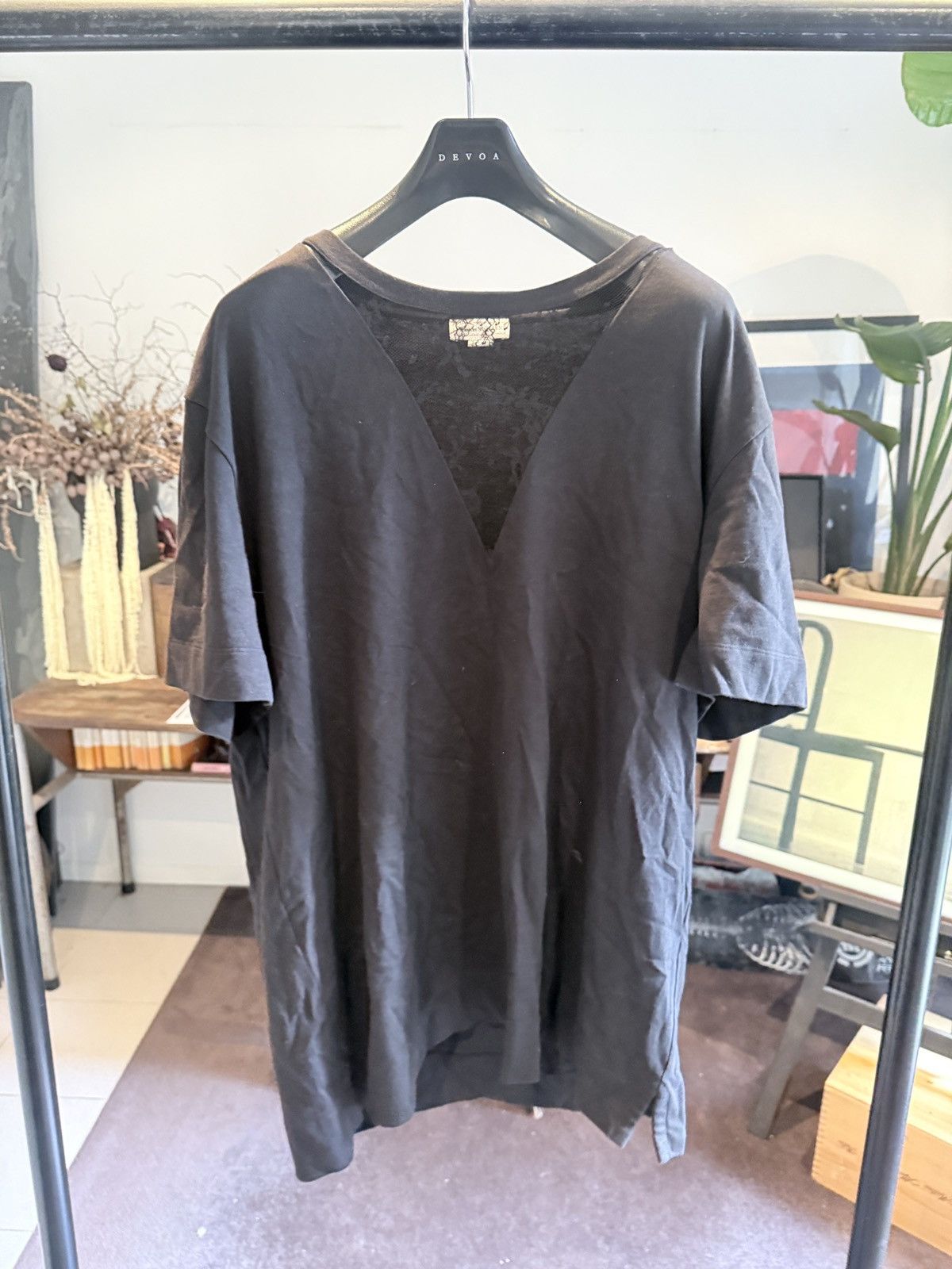 Alexander McQueen T-shirt with floral mesh Size US M / EU 48-50 / 2 - 1 Thumbnail
