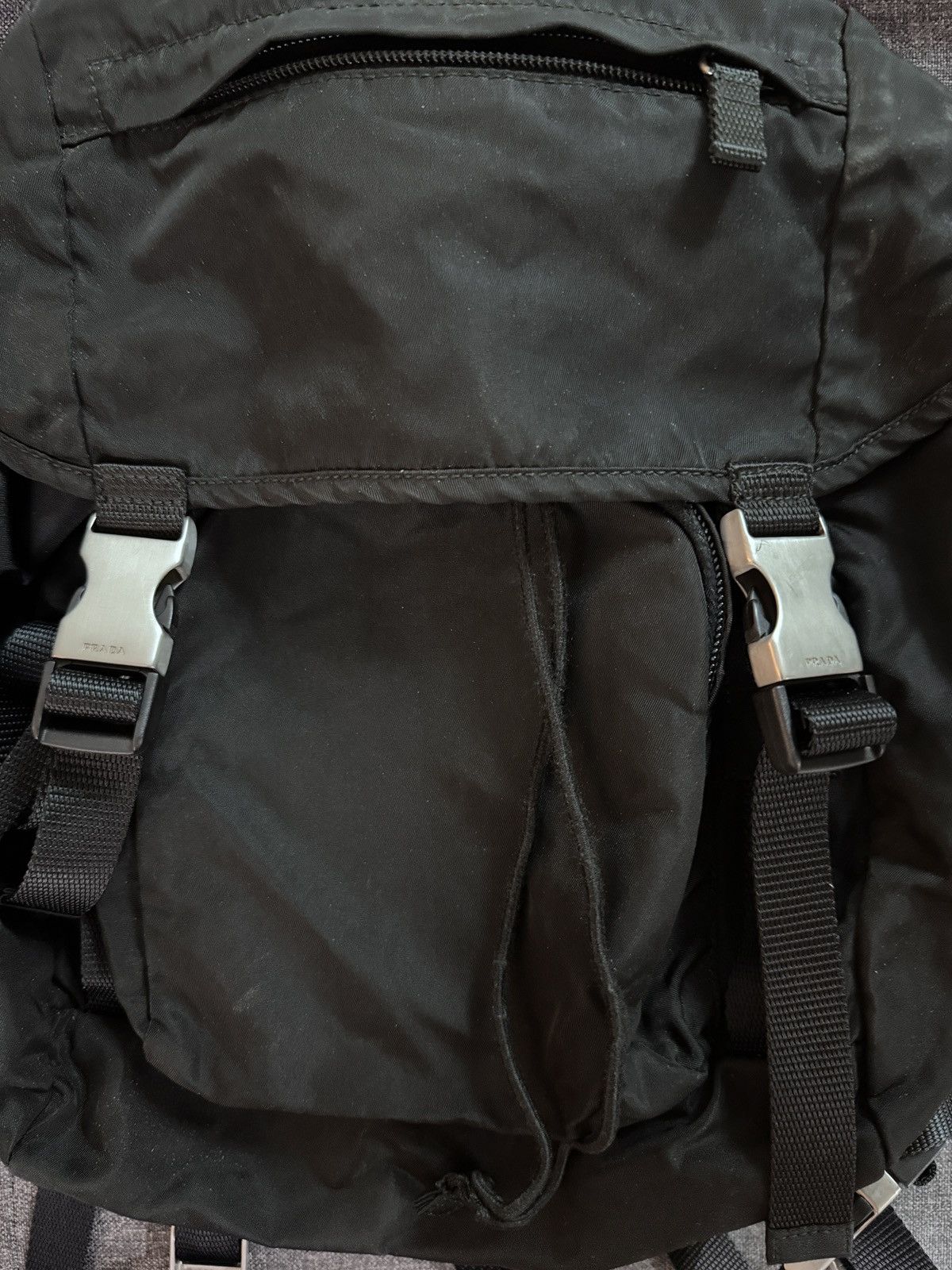 Prada Prada Nylon Tessuto Triangle Logo Backpack Size ONE SIZE - 2 Thumbnail
