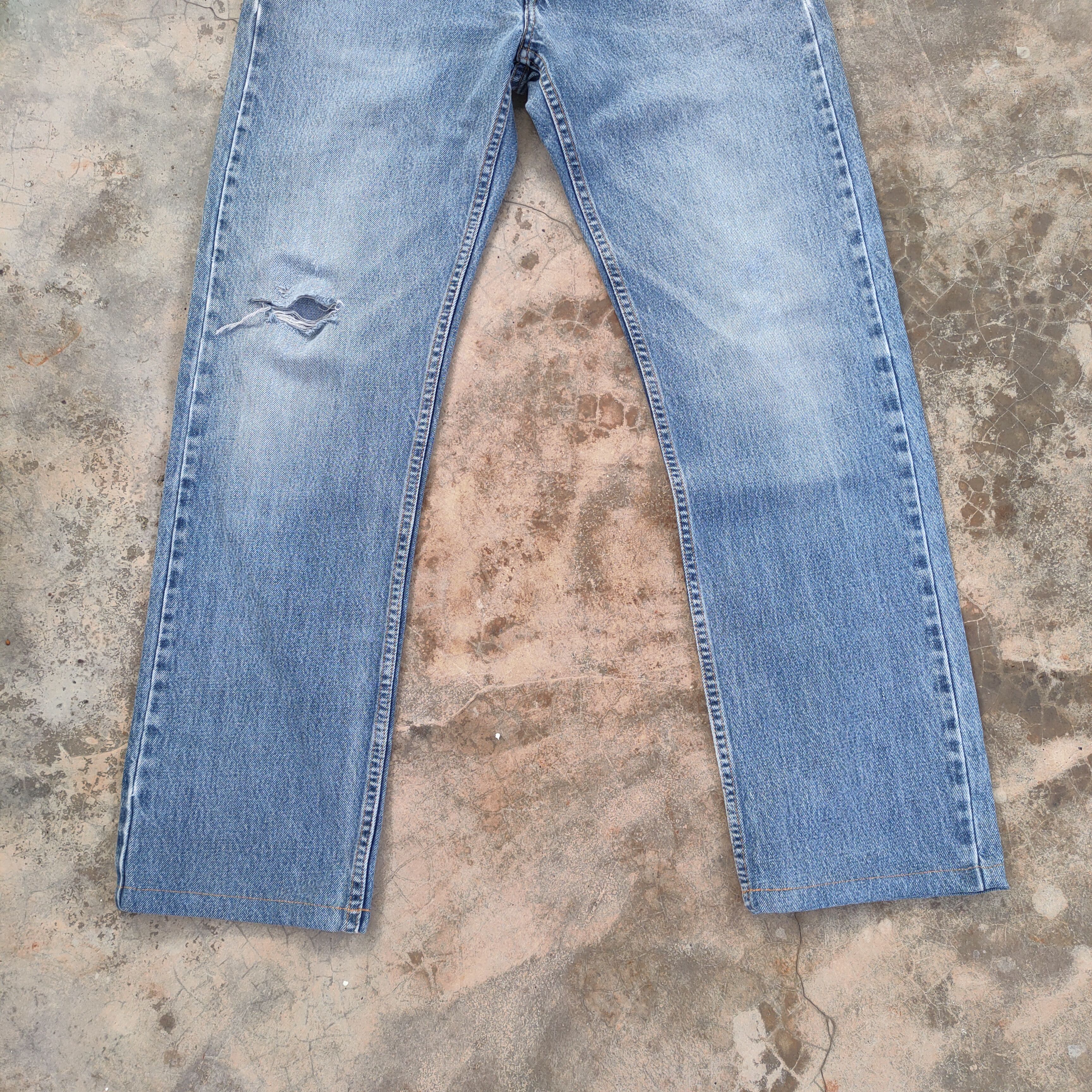 Levi's Vintage Clothing W32 LEVI'S 505 FADED DISTRESSED DENIM JEAN PANTS Size US 32 / EU 48 - 3 Thumbnail