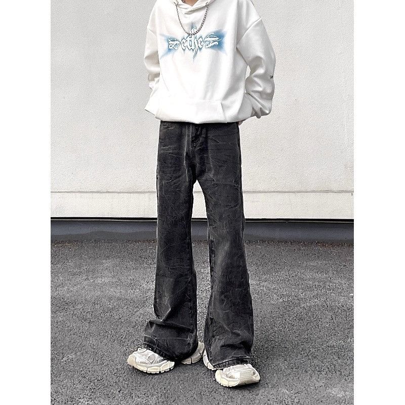 Retro loose casual straight leg jeans