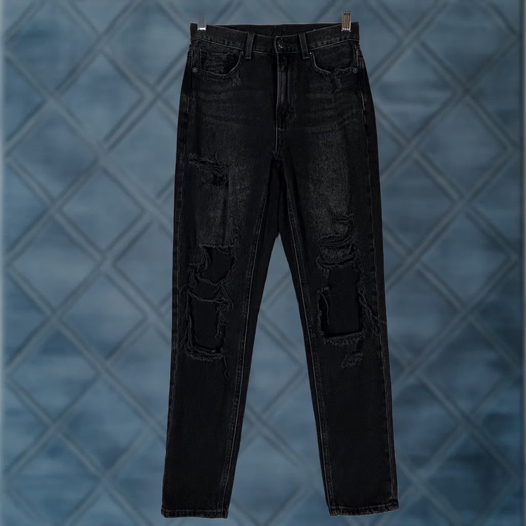 American Eagle Outfitters American Eagle Outfitters Mom Jeans Black Size 0 Mid Rise Denim Pants Women Regular C Size 25" / US 0 / IT 36 - 1 Thumbnail