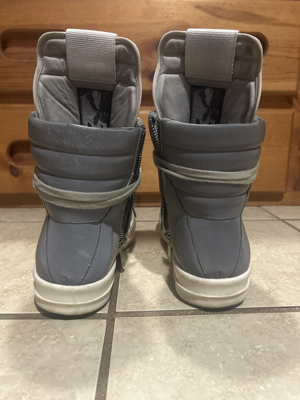 Rick Owens Rick Owens Geobasket Pearl Milk Reflective Size US 10 / EU 43 - 7 Thumbnail