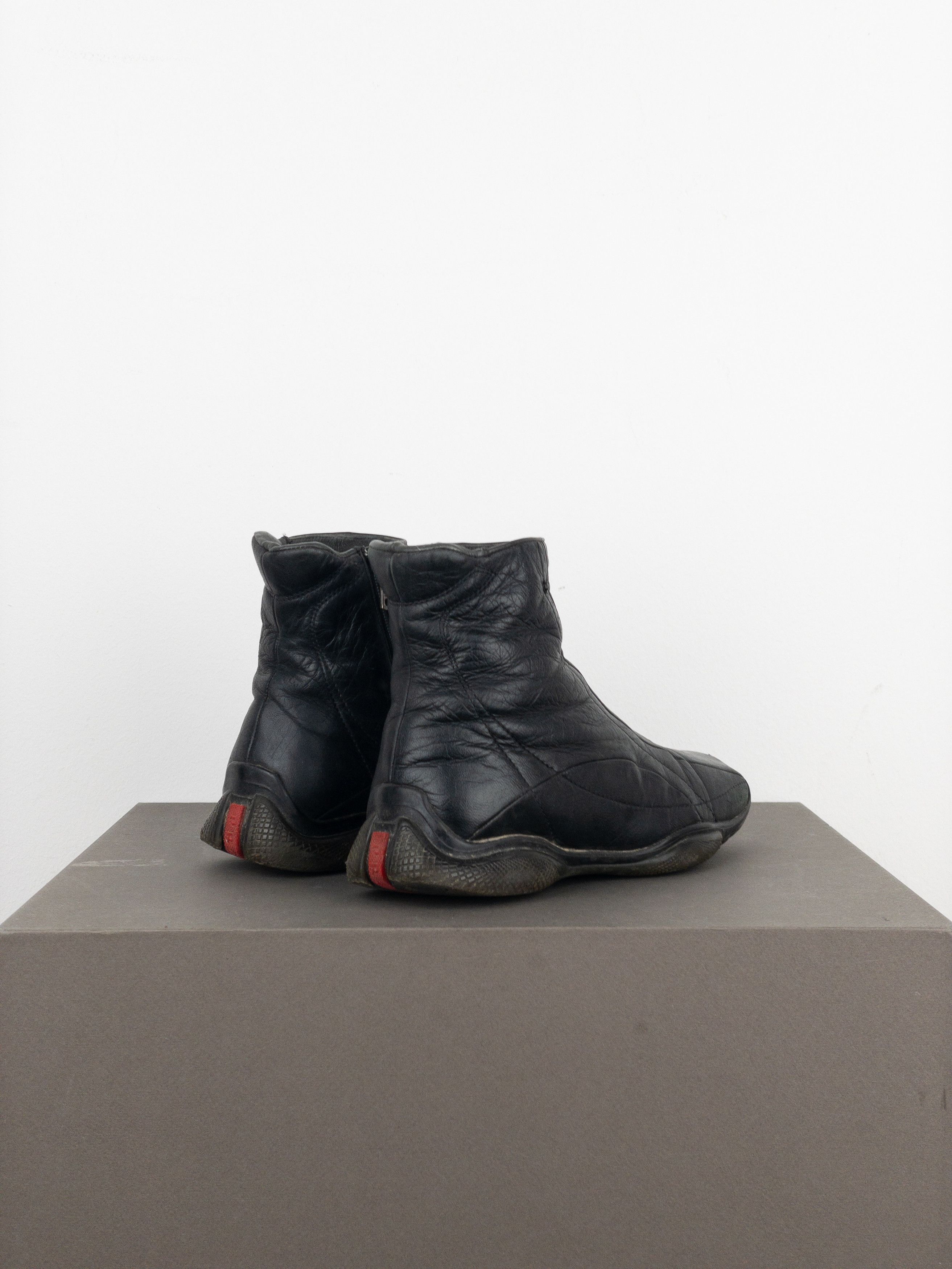 Prada Prada AW99 Square Toe Biker Moto Sports Ankle Boots Size US 6 / IT 36 - 2 Thumbnail