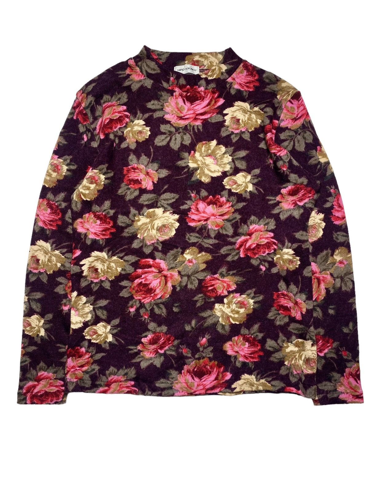 image of 20471120 x Beauty Beast 1990S Hiro Kikaku - Fantasy Floral Stretch Top in Purple (Size Medium)