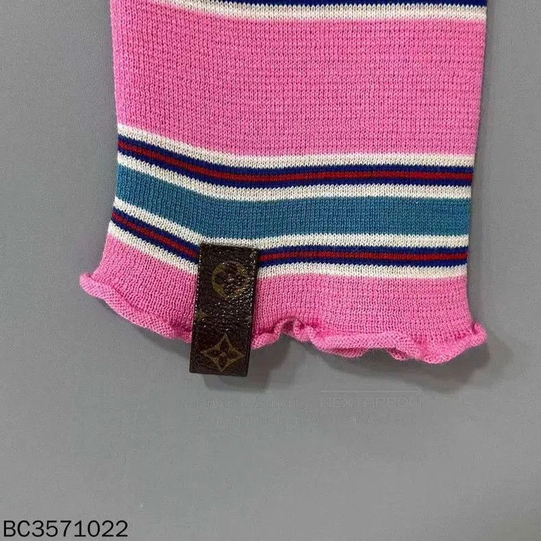 Louis Vuitton Pink Striped Round Neck Knit Top. Size US S / EU 44-46 / 1 - 5 Thumbnail