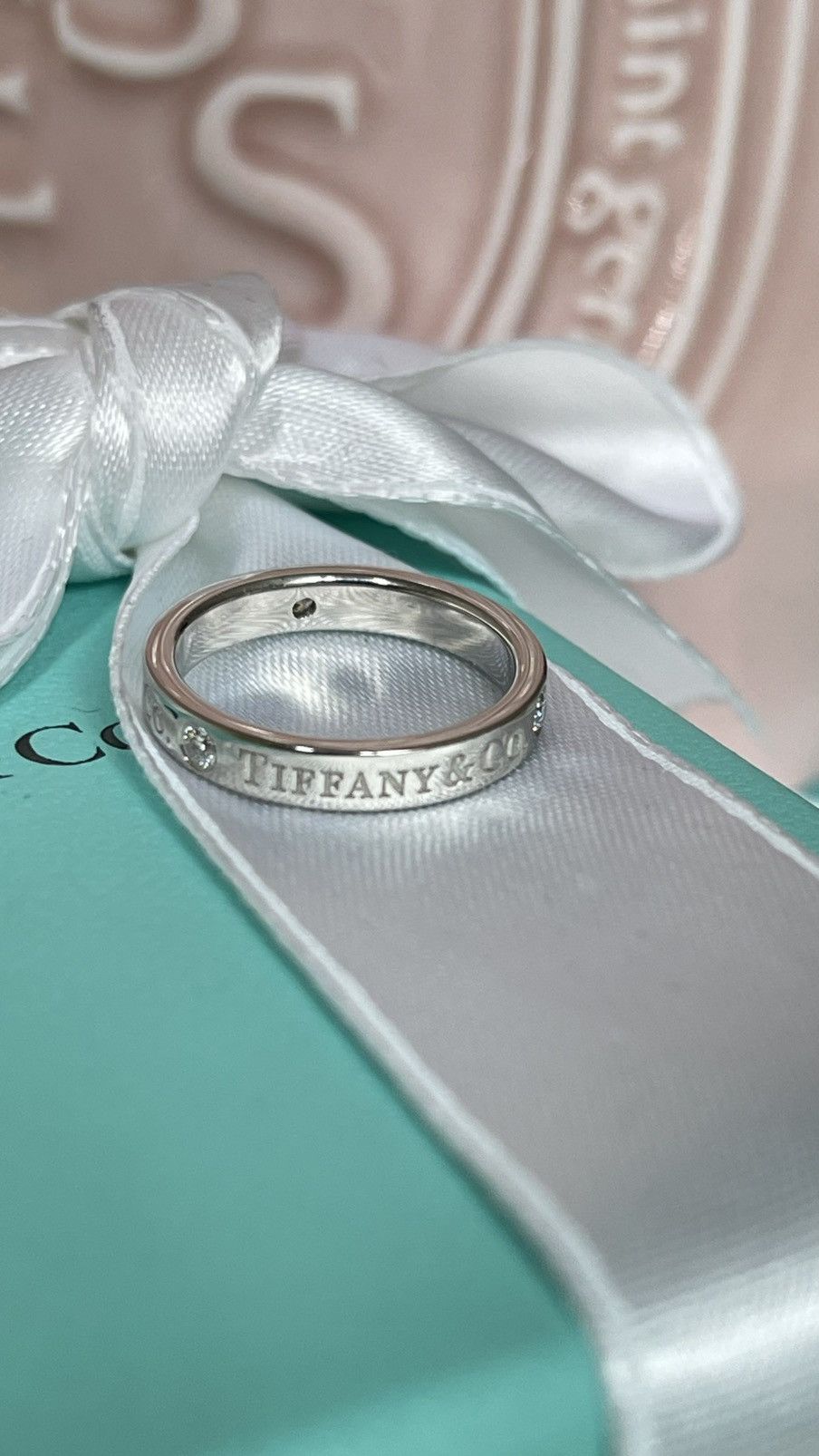 Tiffany & Co. Tiffany & Co. Band Ring Diamonds Platinum size 4 NEW $2600 Size ONE SIZE - 8 Thumbnail