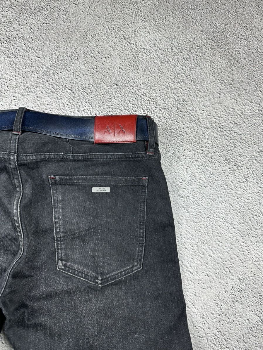 Armani Exchange Armani Exchange Slim Denim Jeans + Armani Leather Belts Y2K Size US 34 / EU 50 - 10 Thumbnail