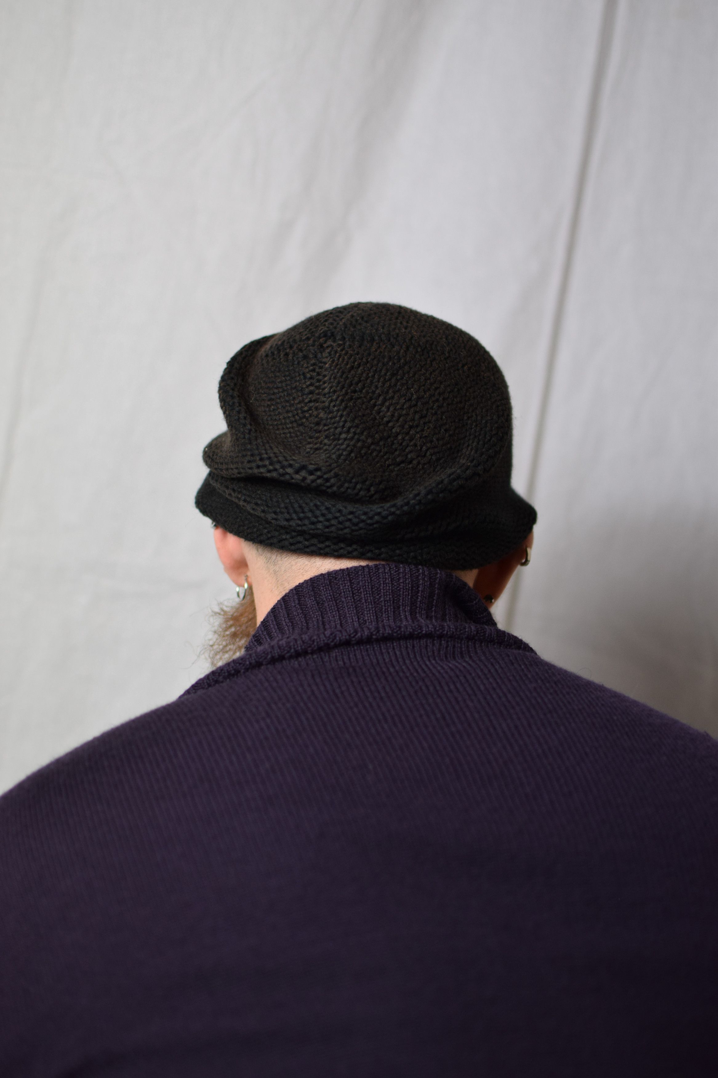 Devoa Devoa AW21 Brown Knit Cap - TK-KC14 Size ONE SIZE - 4 Thumbnail