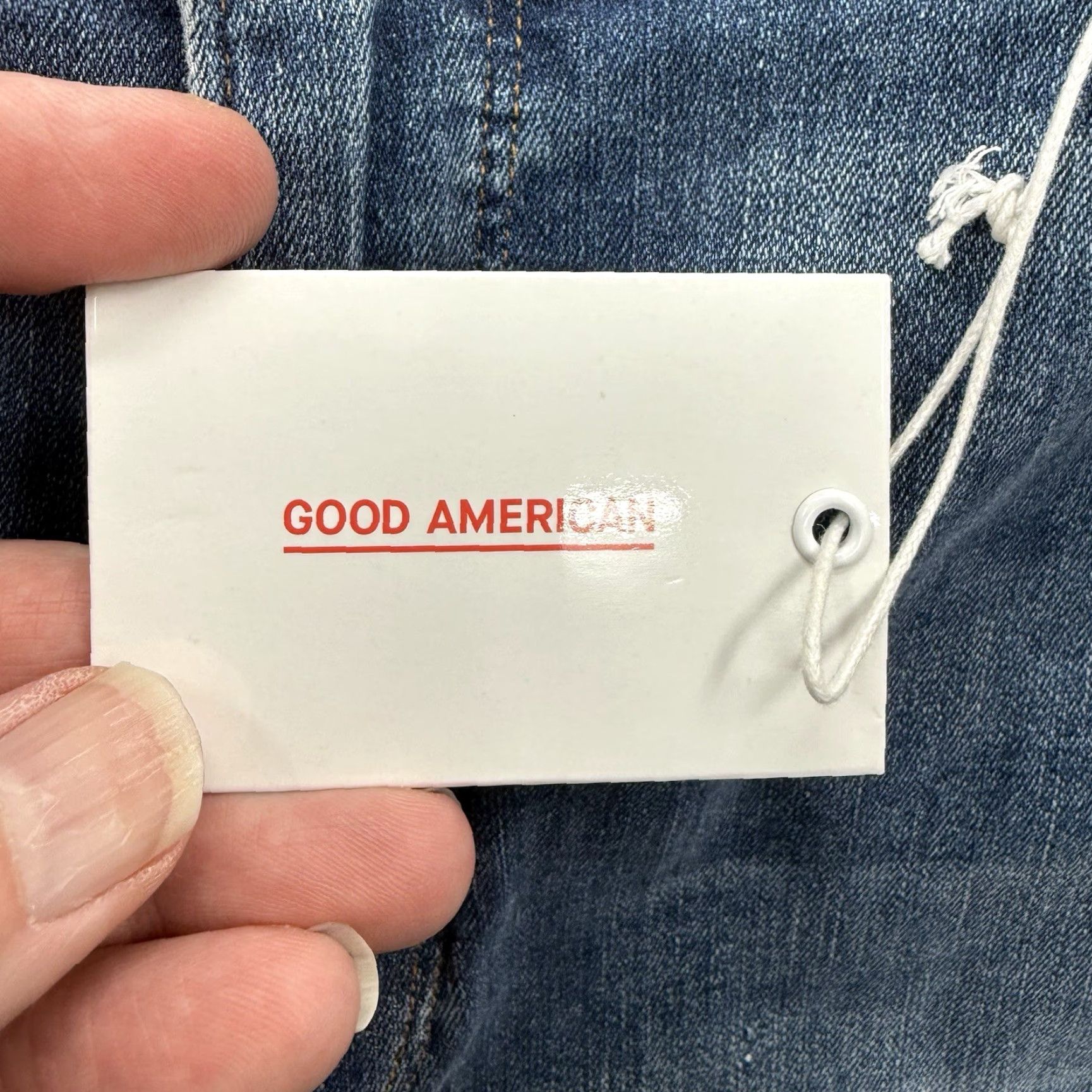 Good American Good American Jeans Women 24 Blue Cotton Denim High Rise Slim 28 In Inseam Jeans City College Womens Size 42" / US 20 - 4 Thumbnail