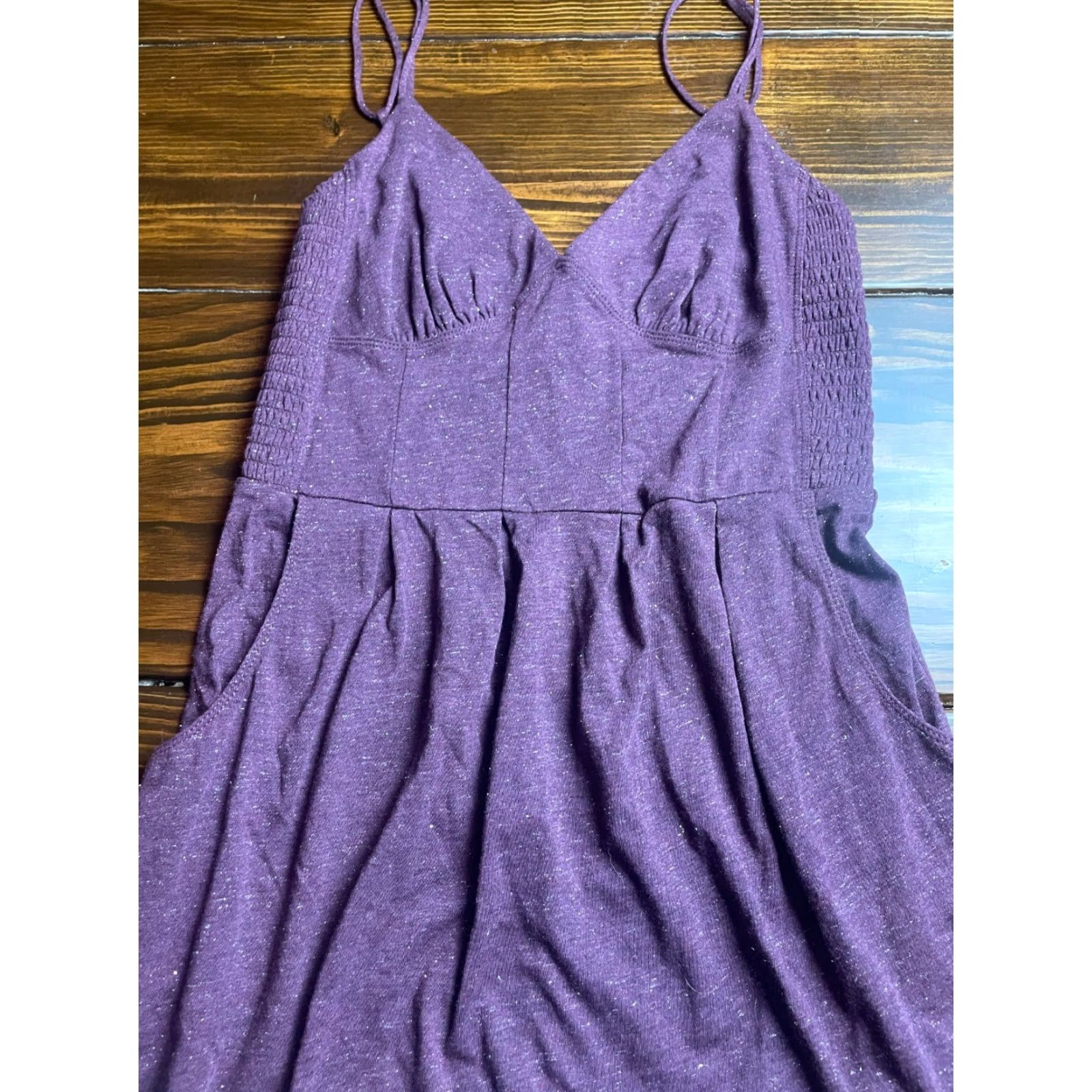 American Eagle Outfitters American Eagle Outfitters Dress Womens Sz M Purple A-Line Metallic Silver Size M / US 6-8 / IT 42-44 - 4 Thumbnail