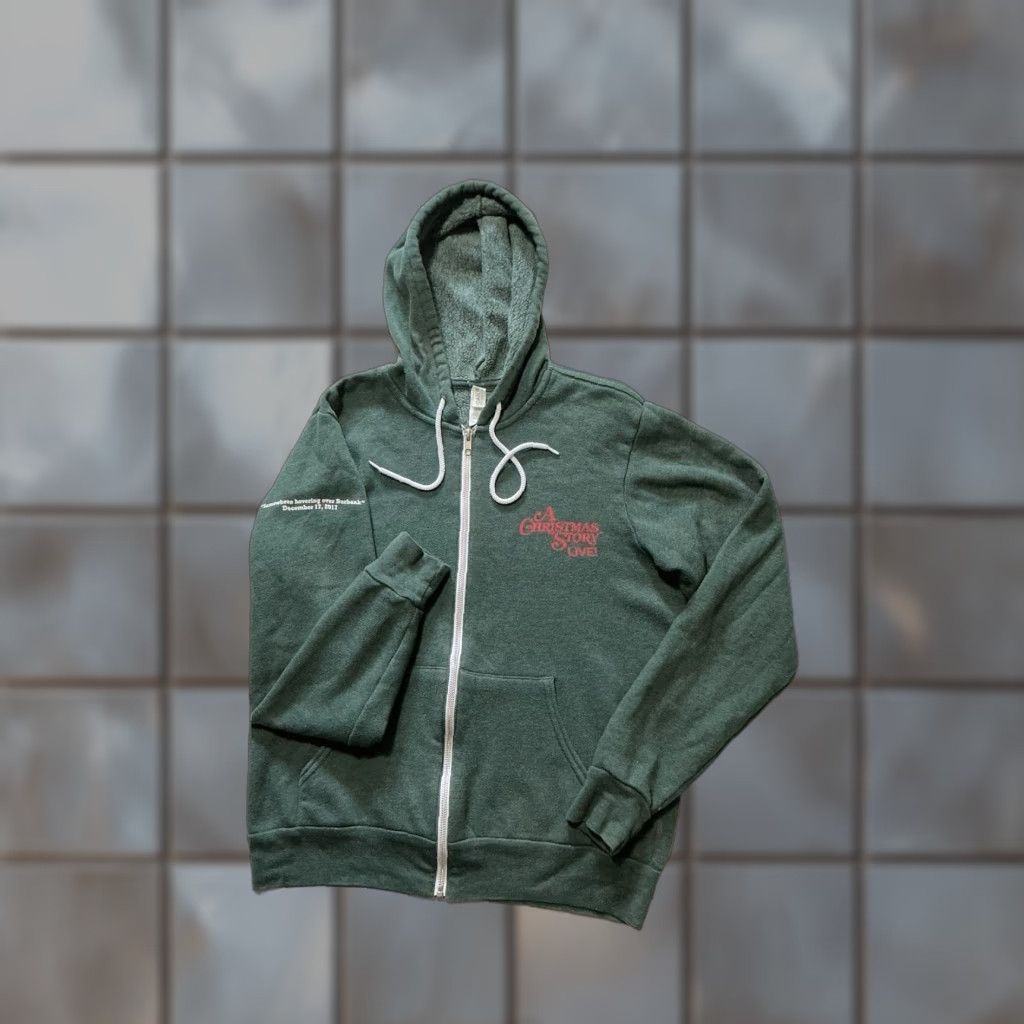 Vintage A Christmas Story Live! 2017 Musical Comedy Official Merch Full Zip Green Fleece Hoodie Sz. S Mens Hoodie Size US S / EU 44-46 / 1 - 1 Thumbnail