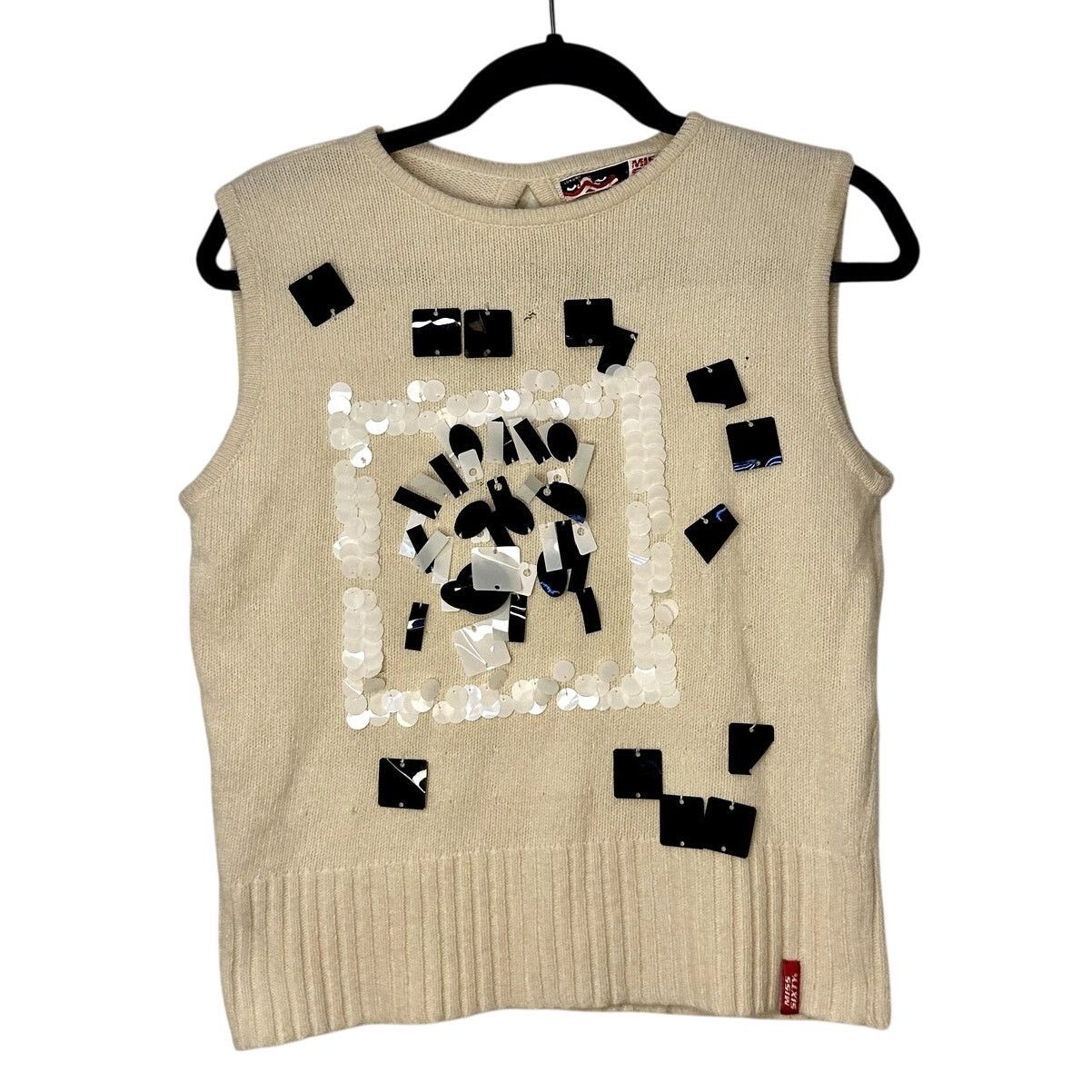Miss Sixty Miss Sixty Embellished Sweater Vest XL Cream Size XL / US 12-14 / IT 48-50 - 1 Thumbnail