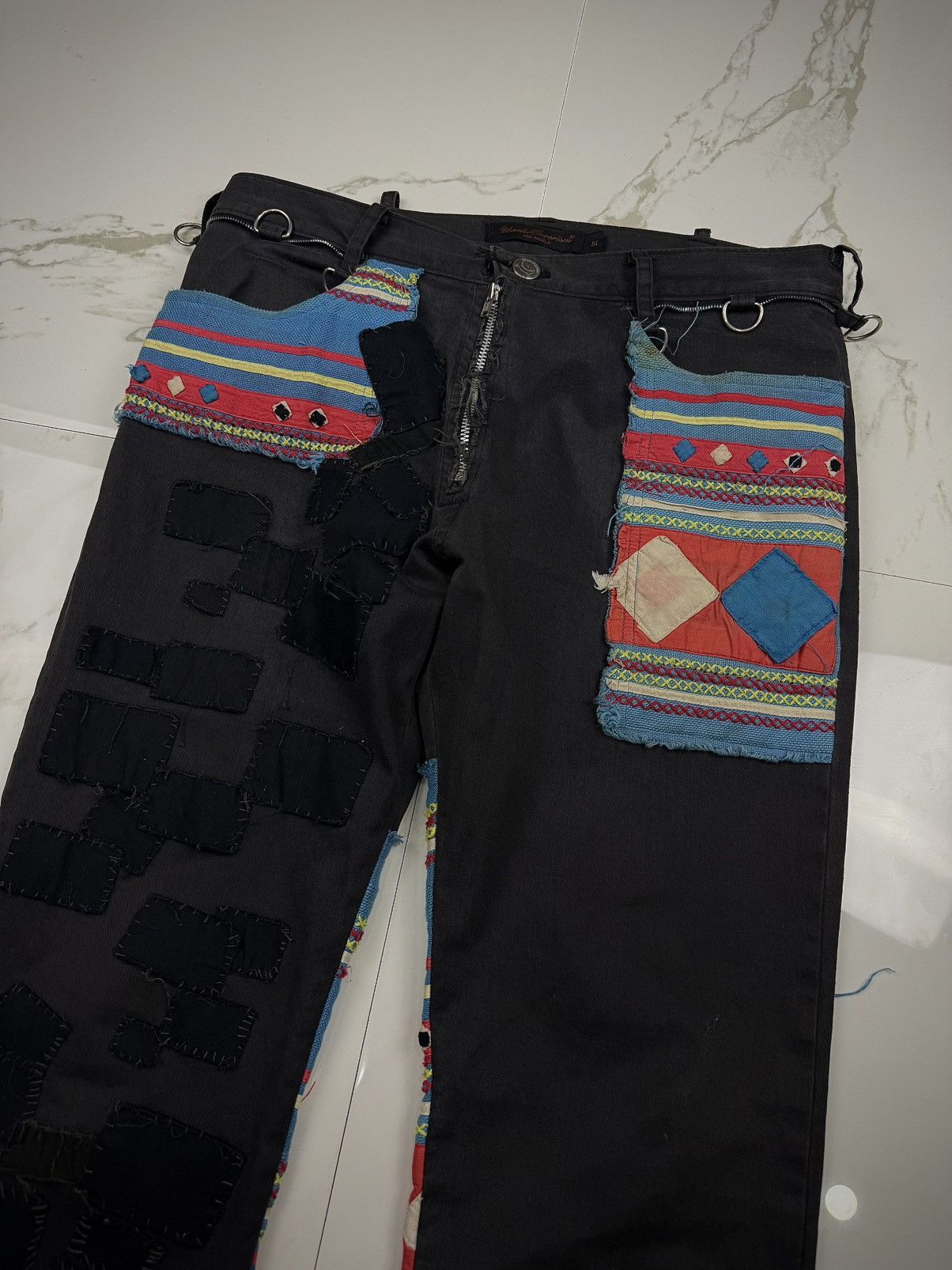 Undercover Undercover SS03 Ethnic Patchwork Scab Pants Size US 30 / EU 46 - 4 Thumbnail