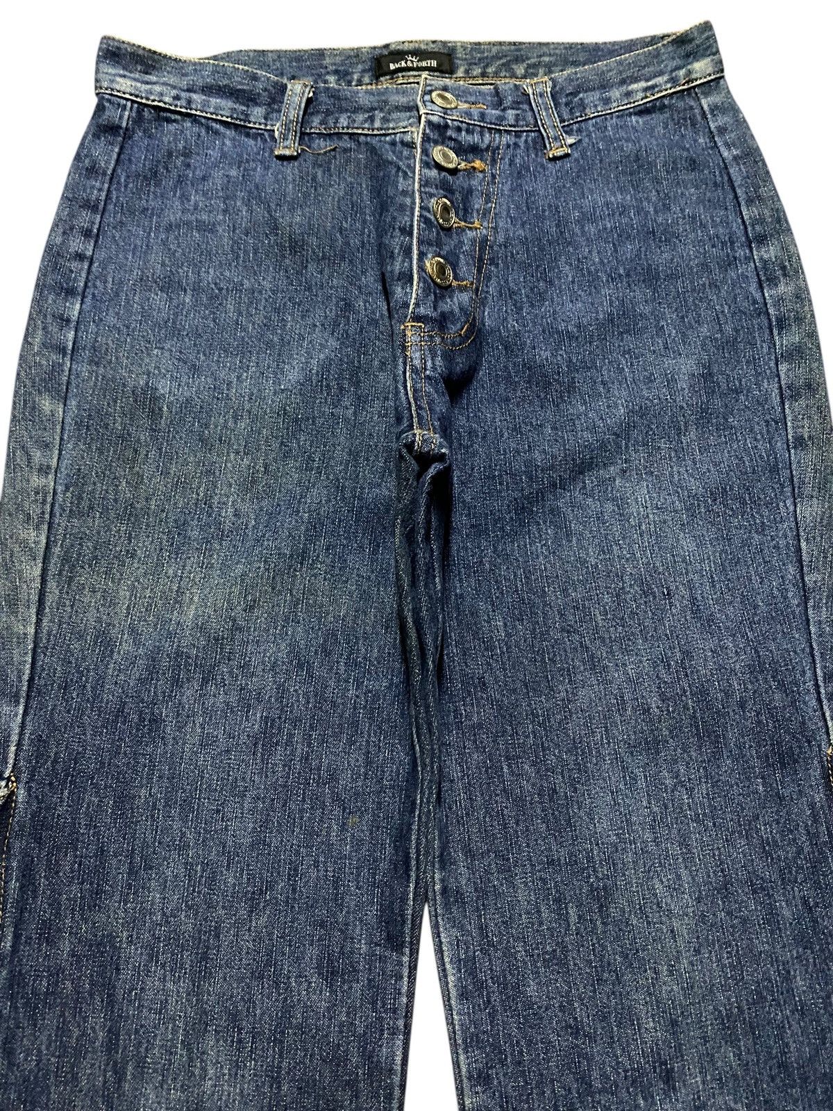 Japanese Brand Y2K Japanese Brand Back&Forth Botton Leg Super Flare Jeans Size US 28 / EU 44 - 3 Thumbnail
