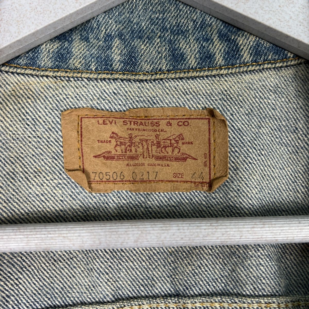 Levi's 🔥 90s VINTAGE LEVIS 70506 TRUCKER JACKET MADE IN USA Size US L / EU 52-54 / 3 - 15 Thumbnail