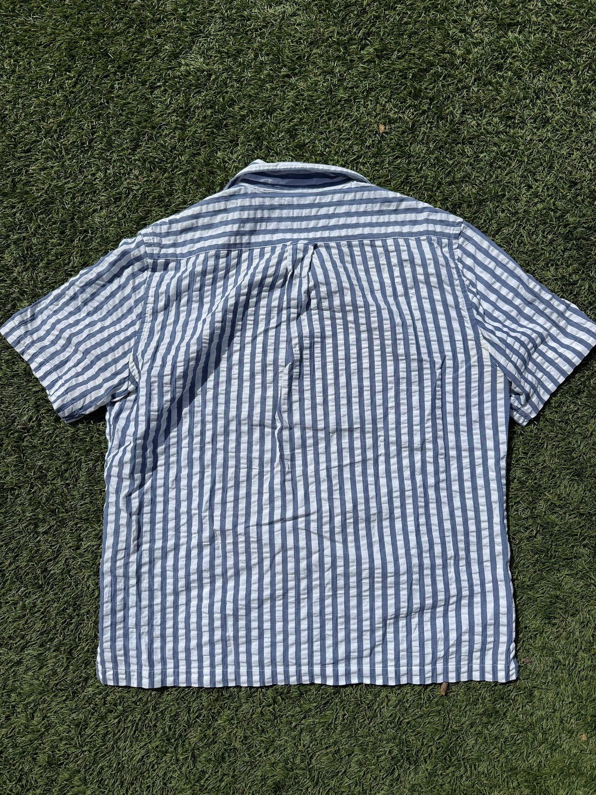 Todd Snyder Striped Seersucker Guayabera Shirt Size US XL / EU 56 / 4 - 3 Thumbnail