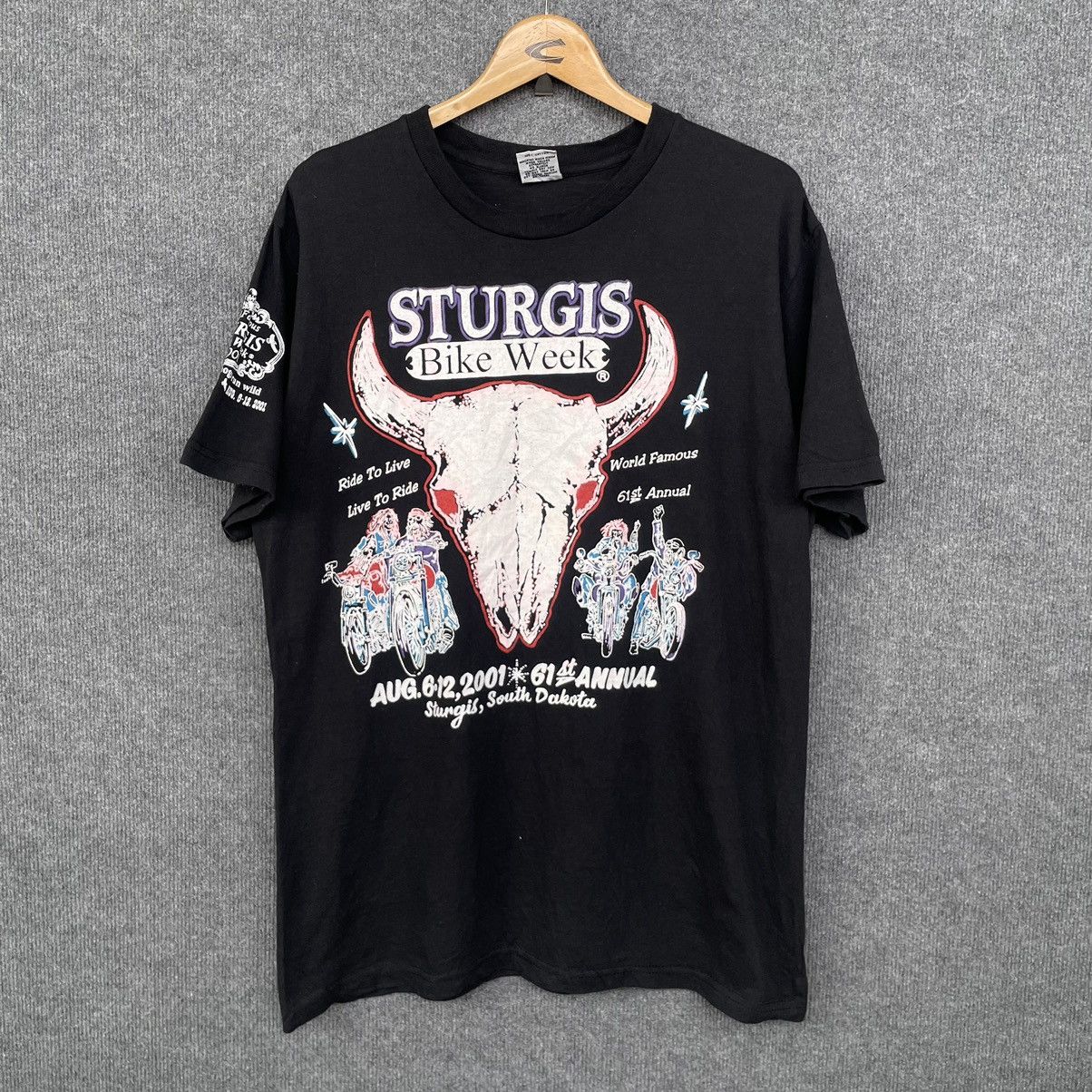 Harley Davidson × Vintage × West Coast Choppers Vintage 2001 Sturgis Bike Week Choppers Harley Davidson Tee Size US L / EU 52-54 / 3 - 1 Thumbnail