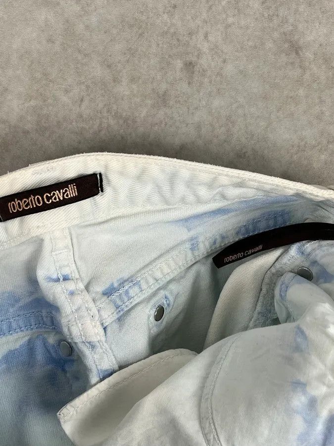 Roberto Cavalli 2010s Roberto Cavalli Leaves Tribal White Pants Size 28" / US 6 / IT 42 - 12 Thumbnail