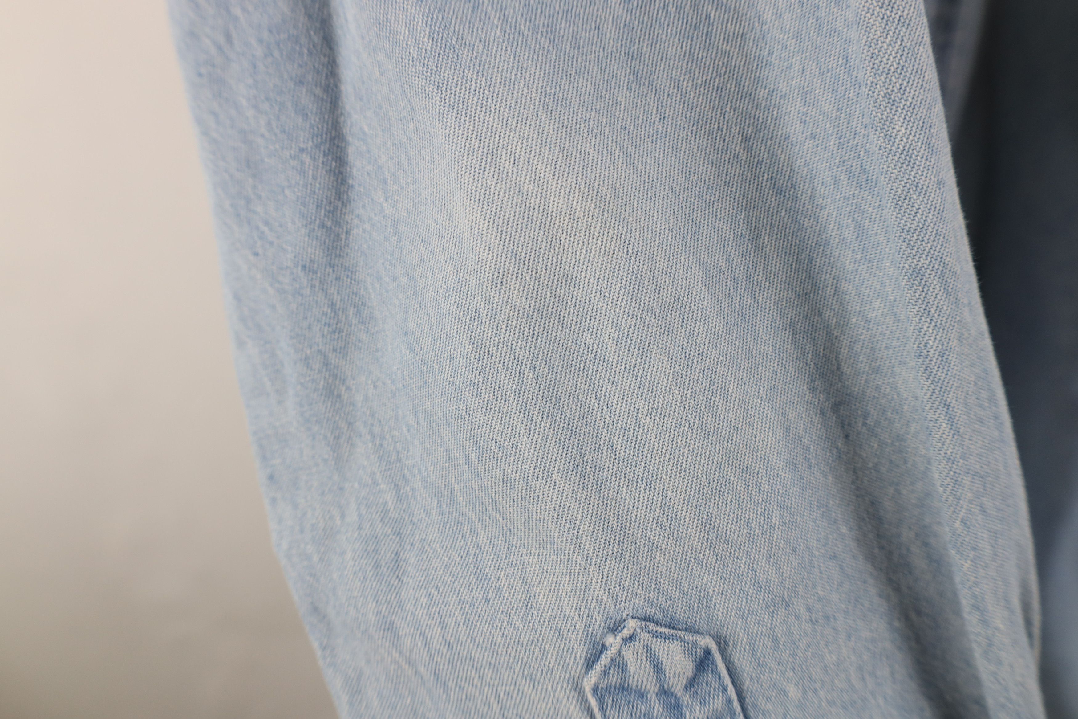 Vintage Vintage 90s Streetwear Baggy Denim Jean Button Shirt Blue Size US L / EU 52-54 / 3 - 7 Thumbnail