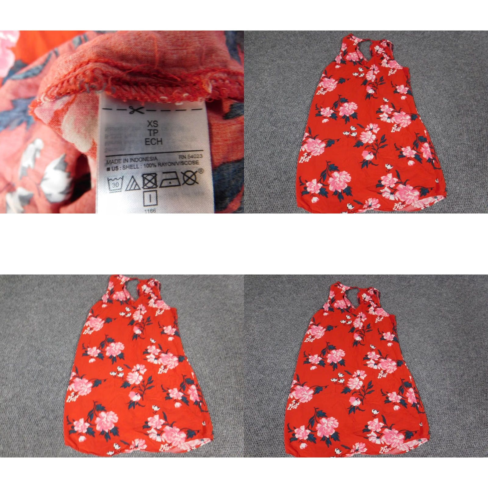 Old Navy Old Navy Blouse XS Women Red Floral Sleeveless Crew Neck Dolman Sleeve Stretch Pullover Casual Vintage No Size XS / US 0-2 / IT 36-38 - 8 Thumbnail