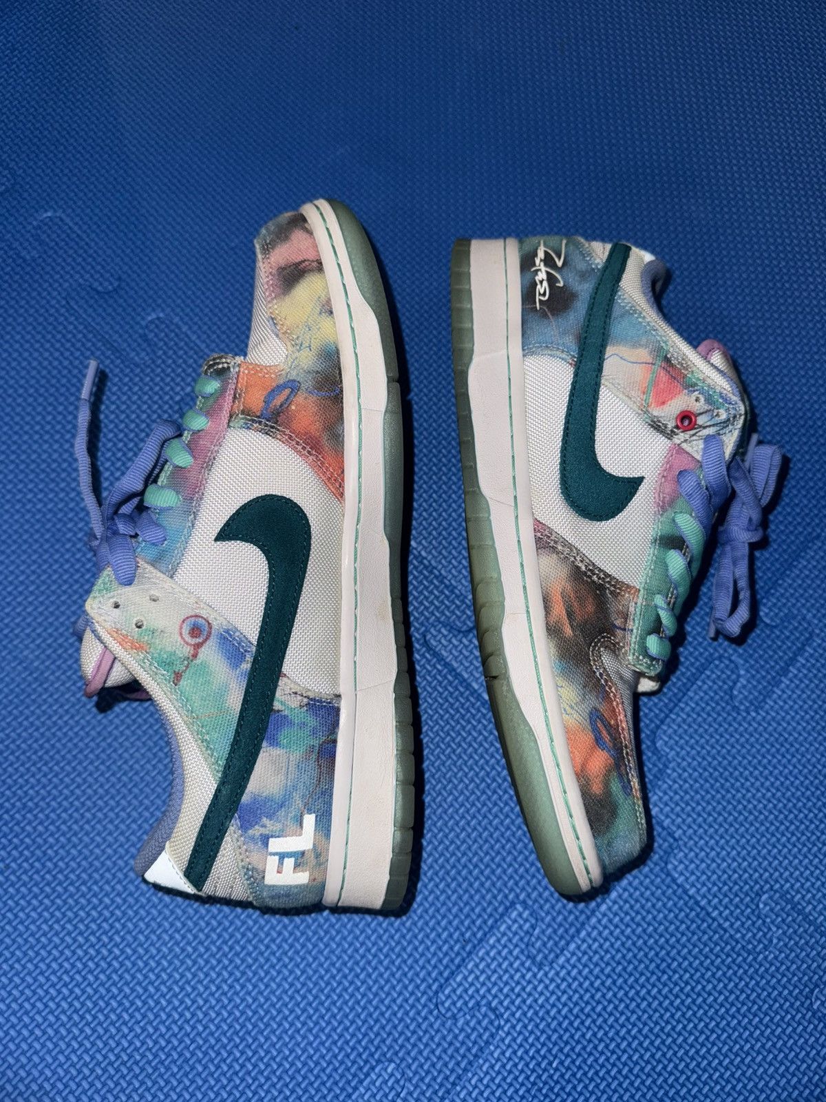 Nike Futura Laboratories x Nike Dunk Low SB 'Bleached Aqua' Size US 9 / EU 42 - 2 Thumbnail