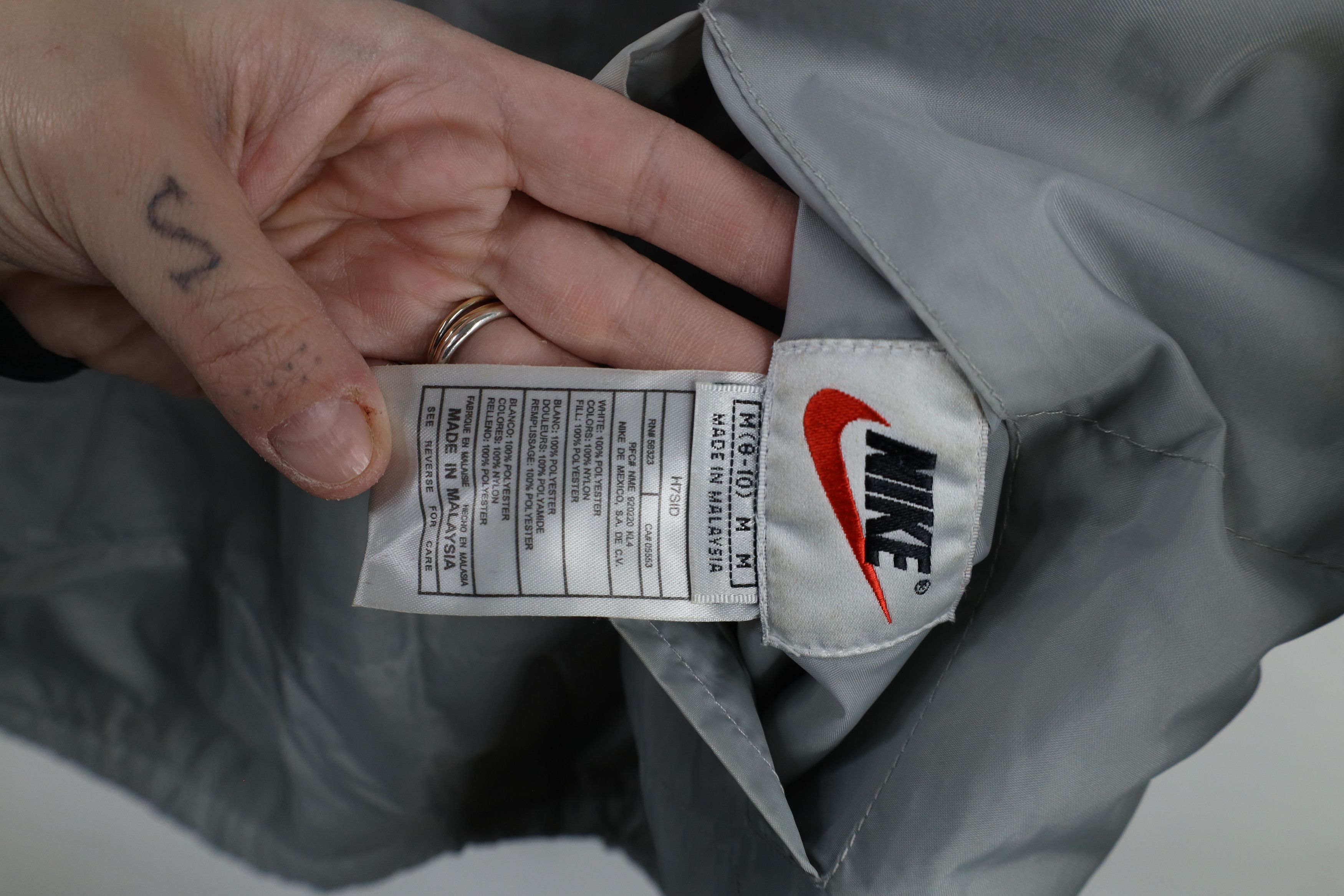 Nike × Vintage Vintage 90s Nike Mini Swoosh Reversible Hooded Anorak Jacket Size US M / EU 48-50 / 2 - 8 Thumbnail