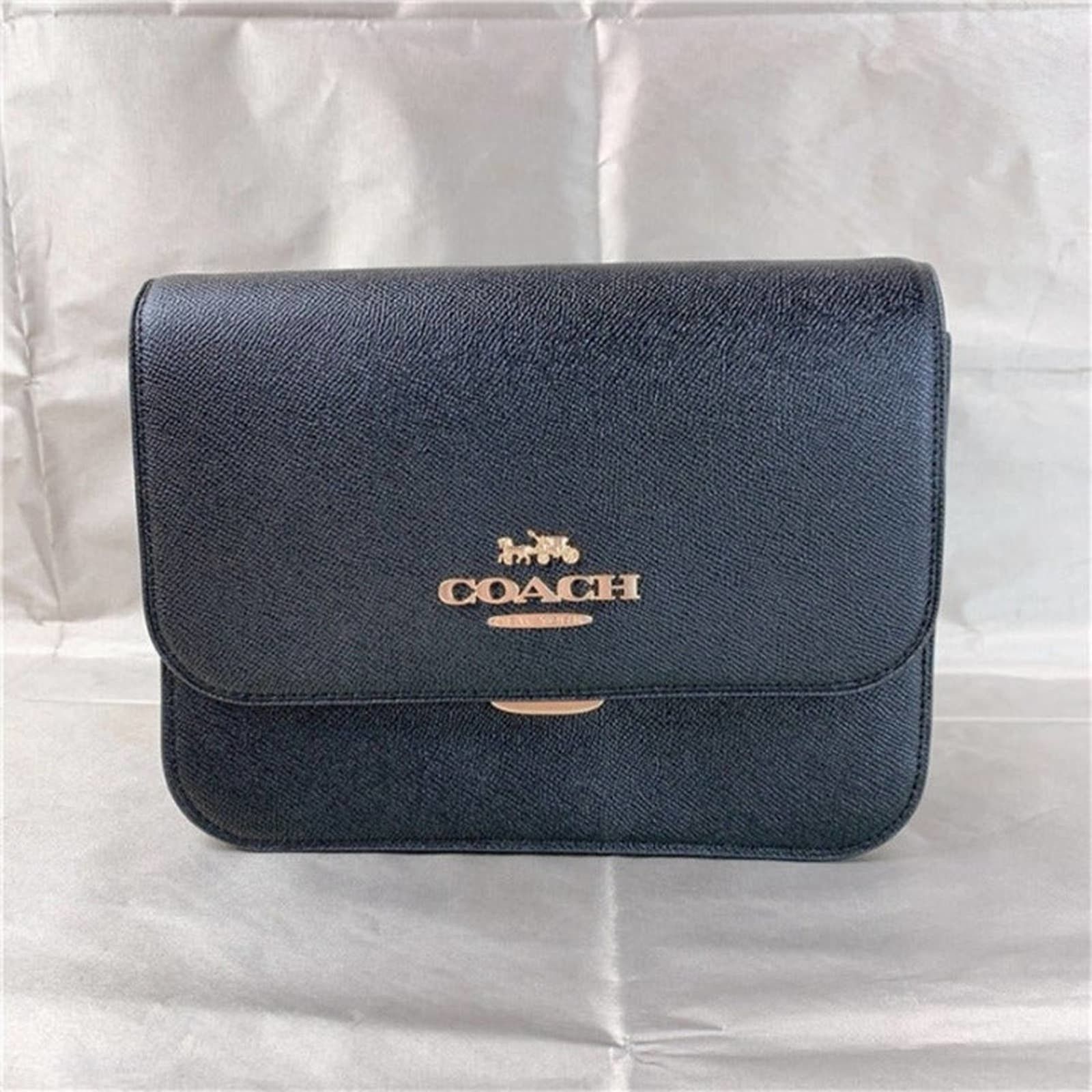 image of Coach C5632 Brynn Flap Crossbody In Black, Women's