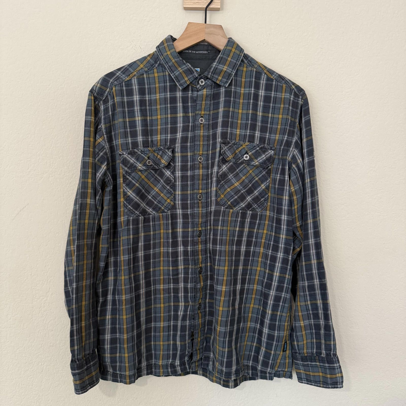 Kuhl KUHL Button up Shirt Men's M Blue Flannel Size US M / EU 48-50 / 2 - 1 Thumbnail