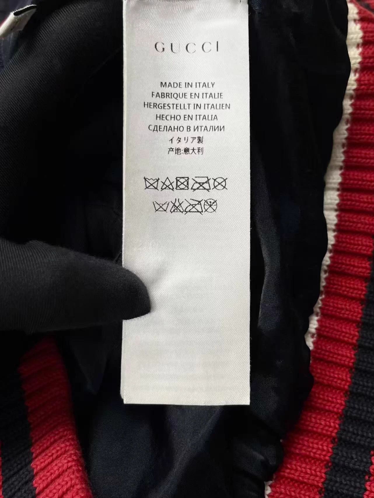 Gucci Gucci Navy Embroidered Bee Striped Webbing Jacket Size US M / EU 48-50 / 2 - 5 Thumbnail