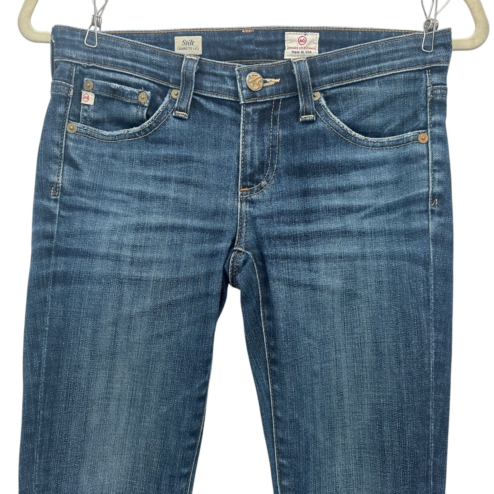 AG Adriano Goldschmied AG Adriano Goldschmied Womens 24 Jeans Stilt Cigarette Leg Size 28" / US 6 / IT 42 - 2 Thumbnail