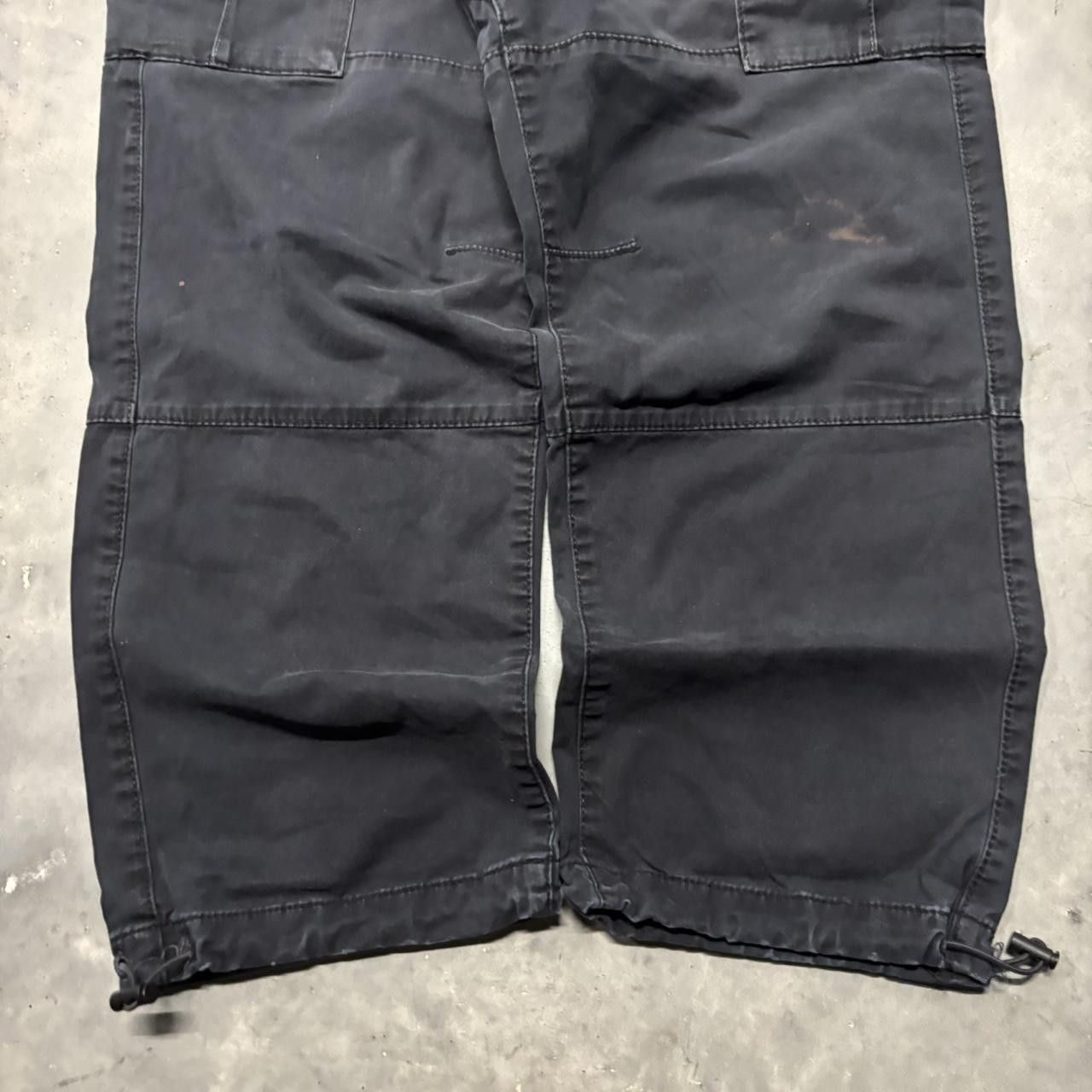 Japanese Brand × Vintage Crazy Vintage Y2K/2000s Baggy Black Streetwear Skater Style Cargo Pants! Size US 36 / EU 52 - 6 Thumbnail