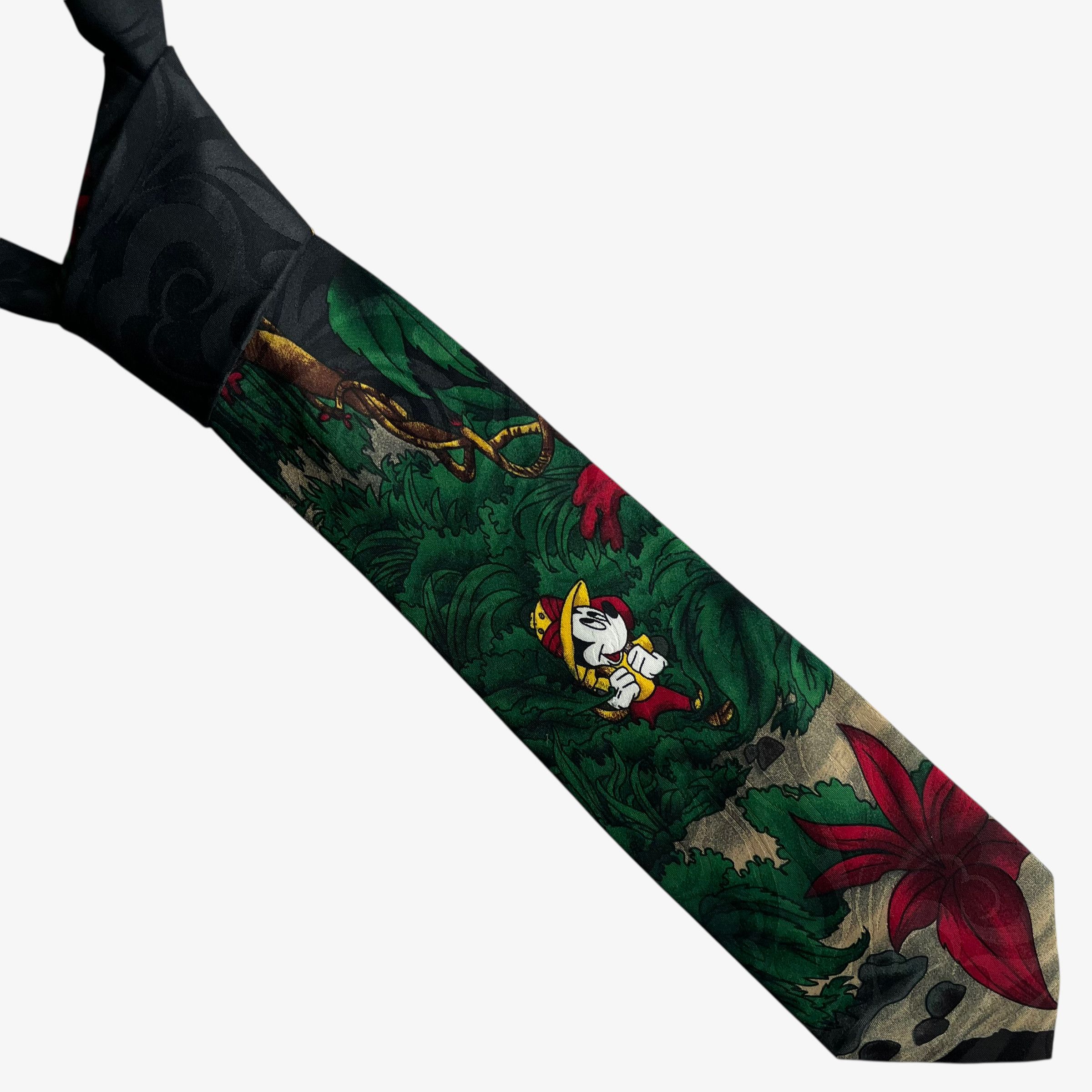 Disney Vintage 90s Disney Mickey Mouse Tropical Jungle Print Tie Size ONE SIZE - 1 Thumbnail