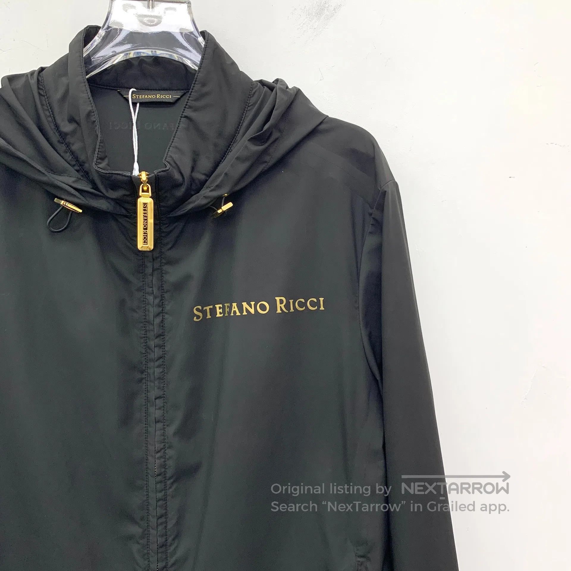 Stefano Ricci Stefano Ricci Black logo letter print hooded zip-up long s Size US M / EU 48-50 / 2 - 3 Thumbnail