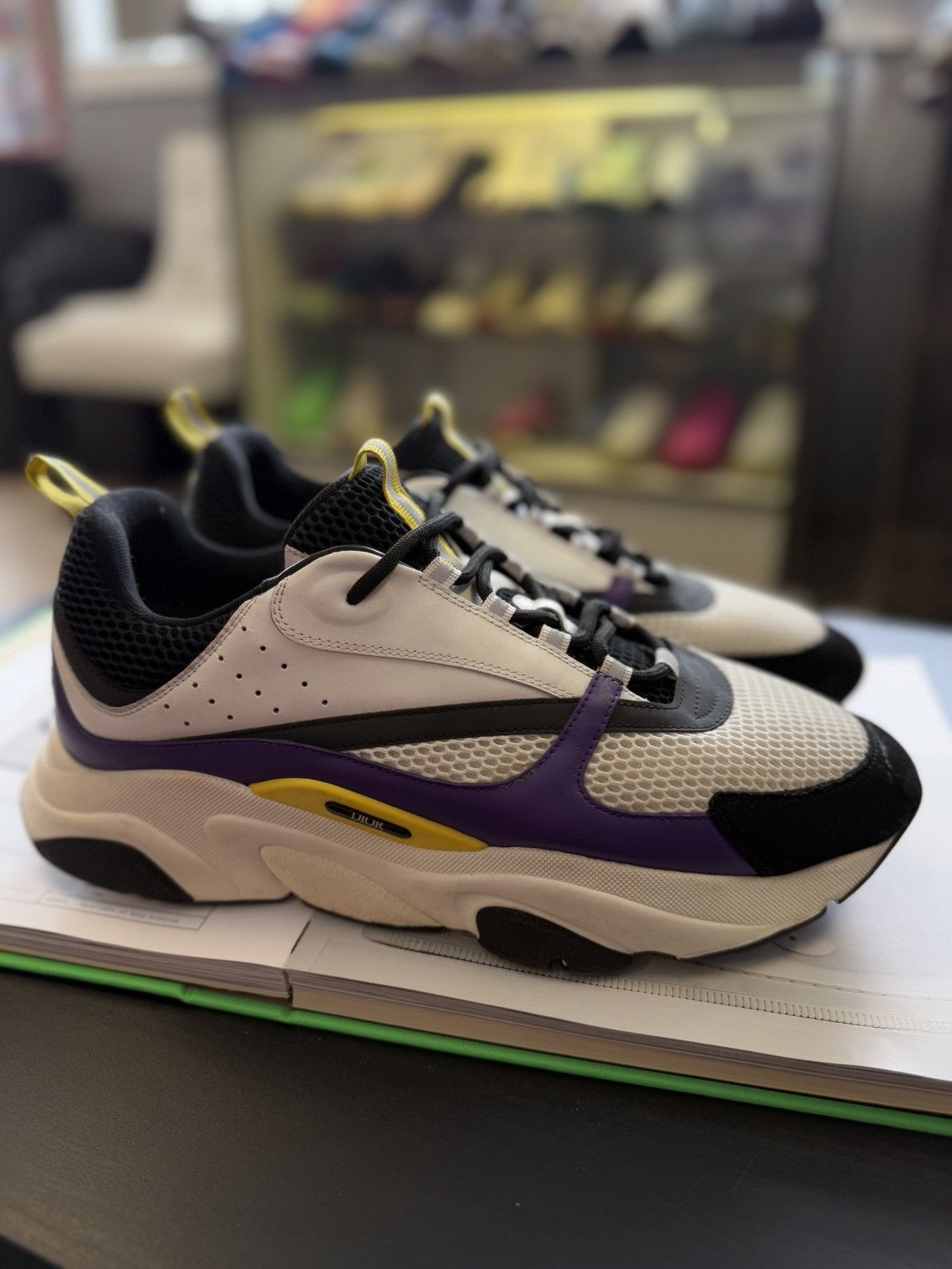 Dior Dior B22 White Purple Size 48EU/15US Discontinued Size US 15 / EU 48 - 2 Thumbnail