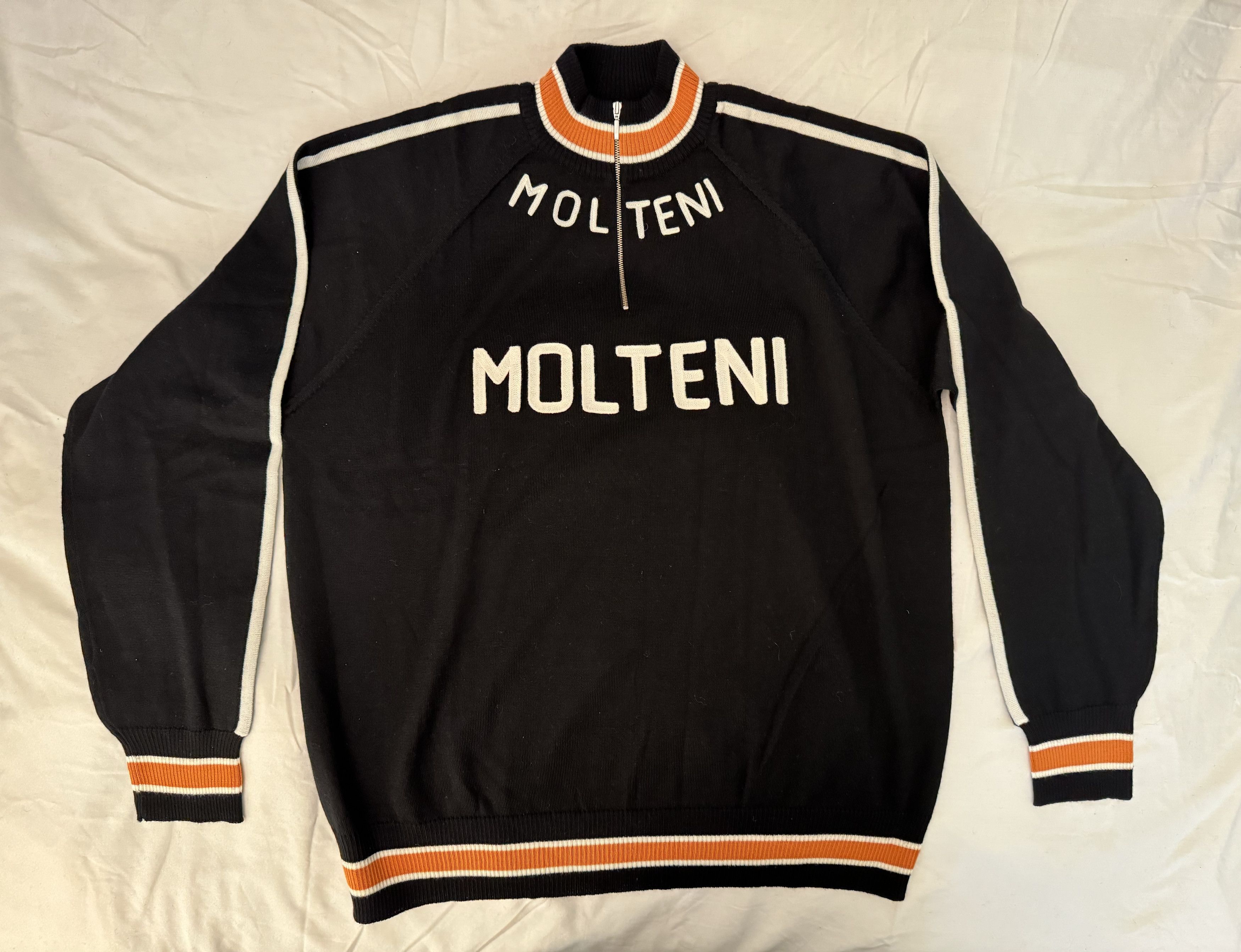 image of Cashmere Wool Woolistic Black 1/4 Zip Cycling Sweater, Men's (Size 2XL)
