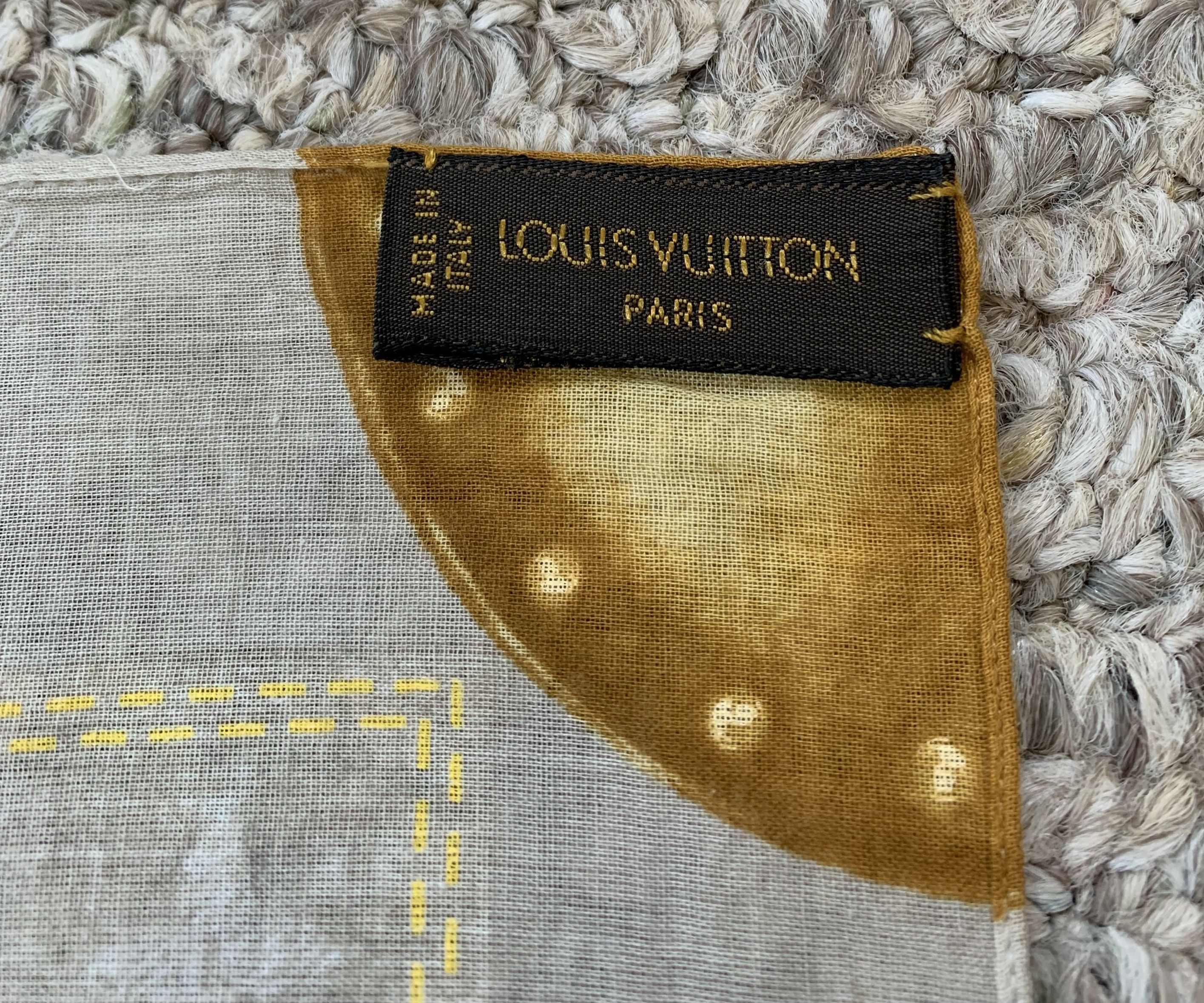 Louis Vuitton NEW S/S 2006 Louis Vuitton Denim Monogram Scarf Size ONE SIZE - 6 Thumbnail