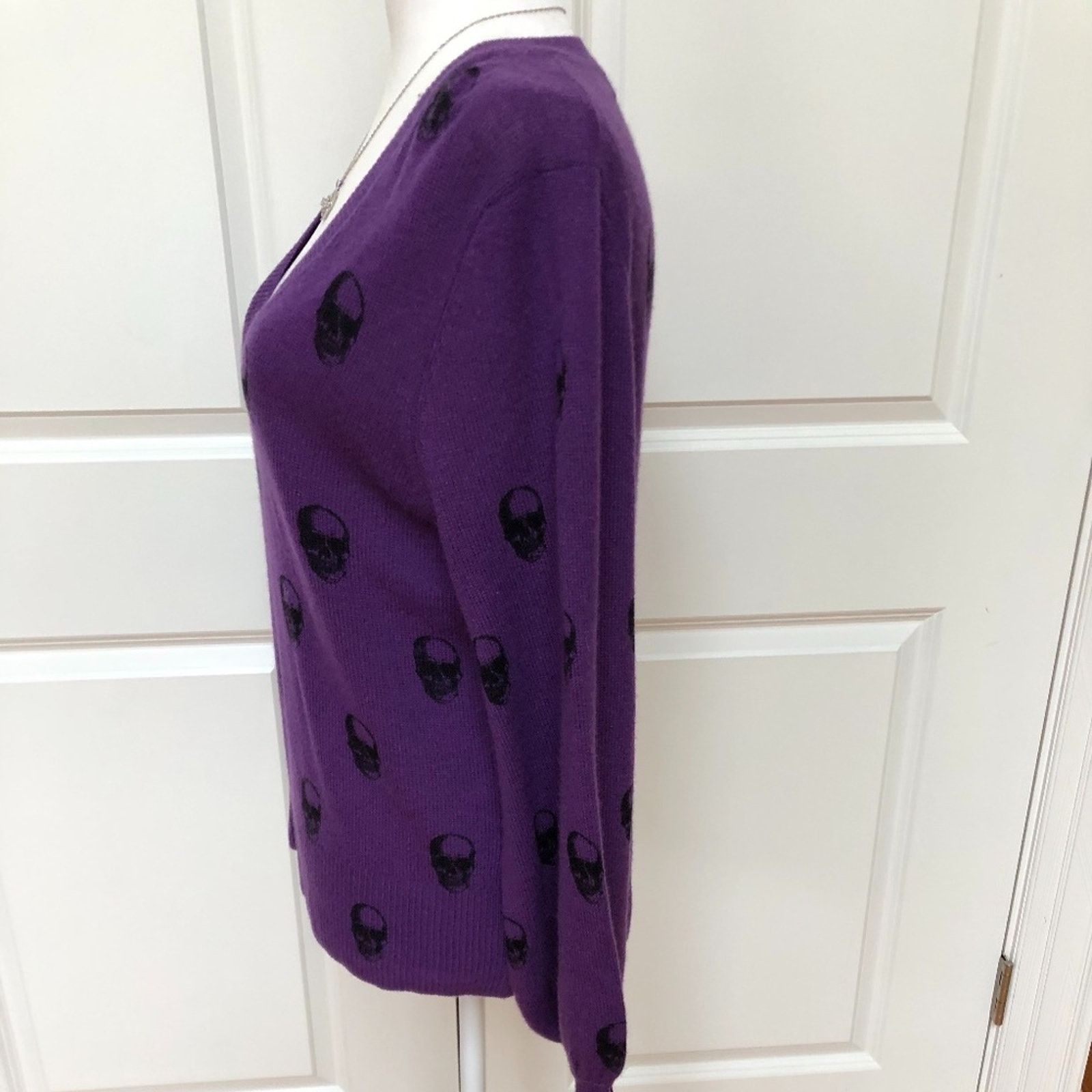 360Cashmere 360 Cashmere Skull Print Cashmere Sweater Size XS / US 0-2 / IT 36-38 - 2 Thumbnail