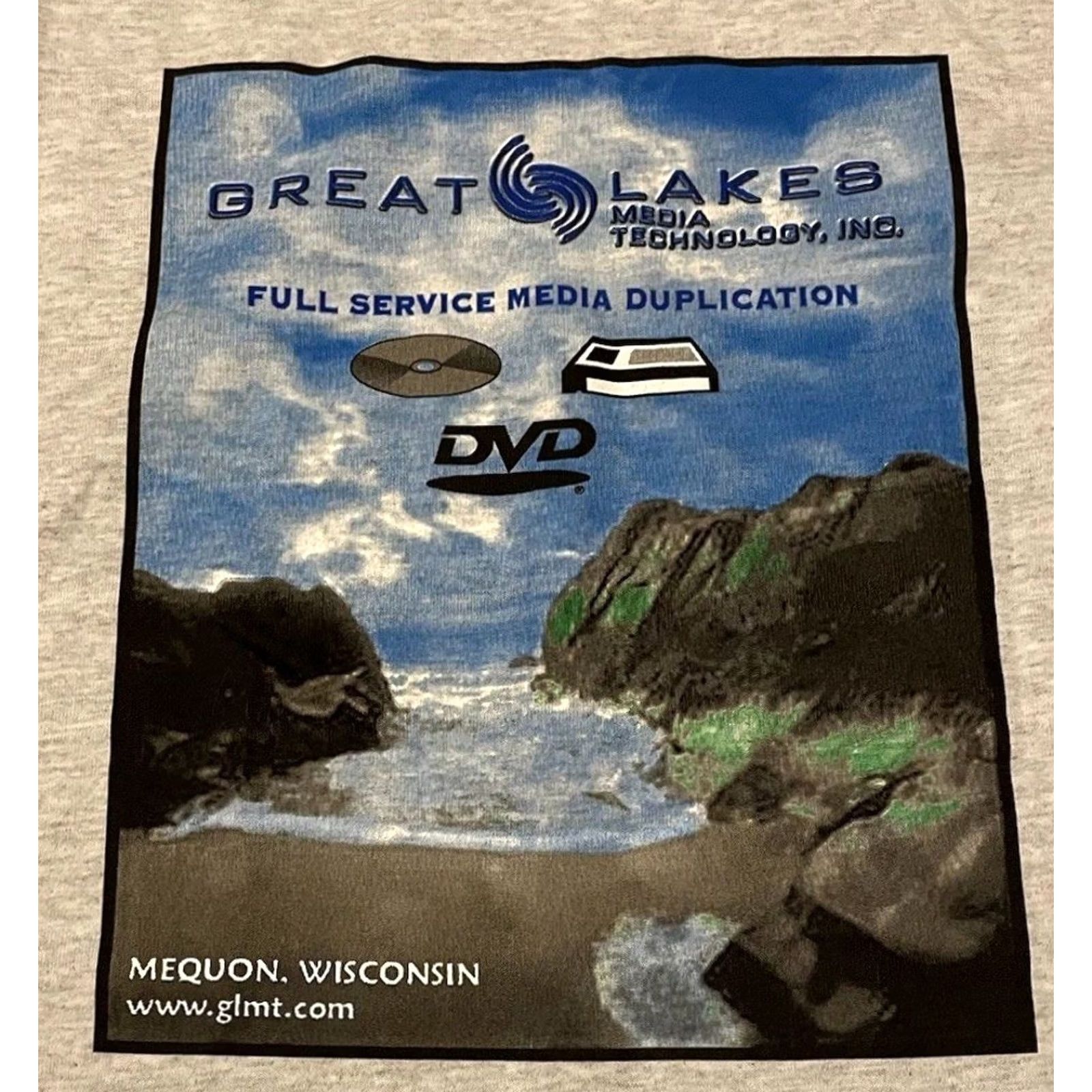Apple VINTAGE Great Lakes Media Shirt XL Gray Cotton Microsoft T-Shirt Men 80s 90s Retro Tech Electronics USA Internet Apple Nintendo Zelda Pull Lists Size US XL / EU 56 / 4 - 3 Thumbnail
