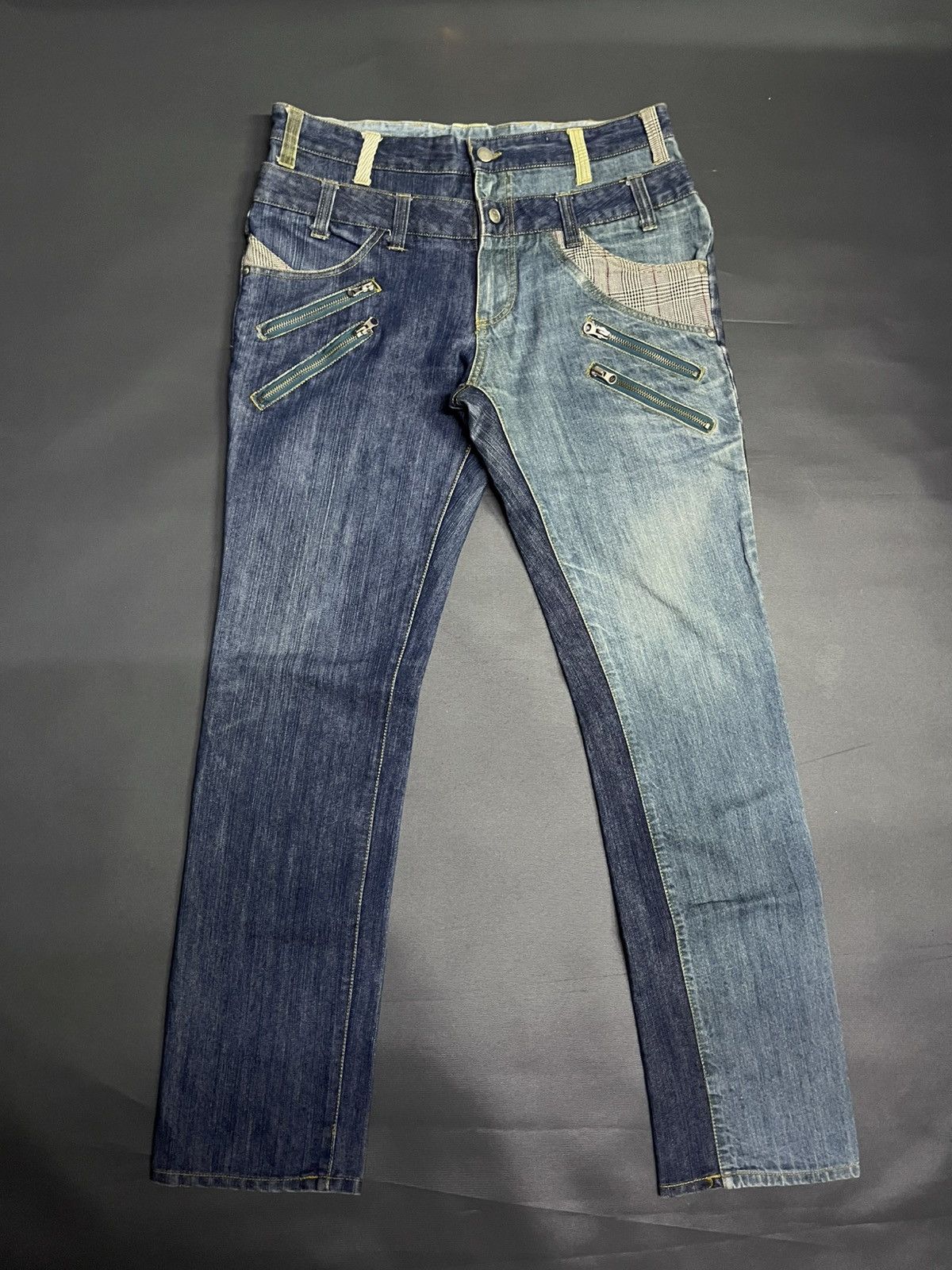 If Six Was Nine × Japanese Brand × Le Grande Bleu (L.G.B.) MANYDOPE IN HEAVEN BLINDEGE DESIGNER JEANS Size US 32 / EU 48 - 4 Thumbnail