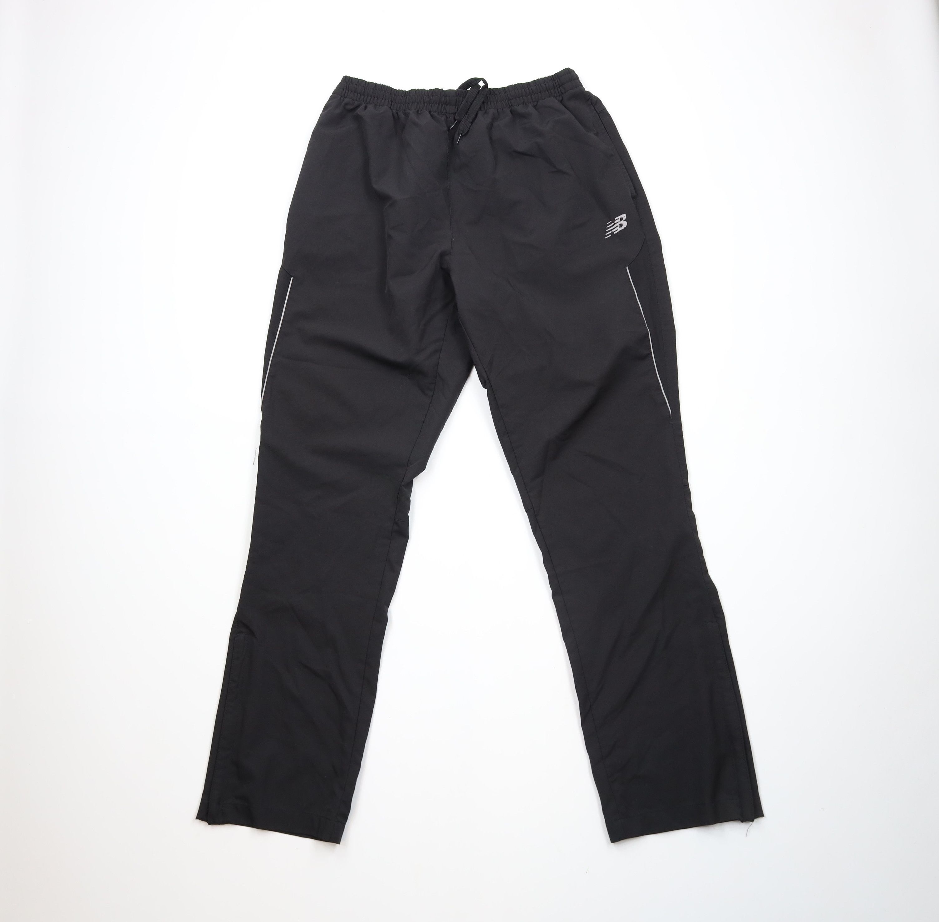 New Balance × Vintage Vintage New Balance Reflective Stretch Wide Leg Pants Black Size US 38 / EU 54 - 1 Thumbnail