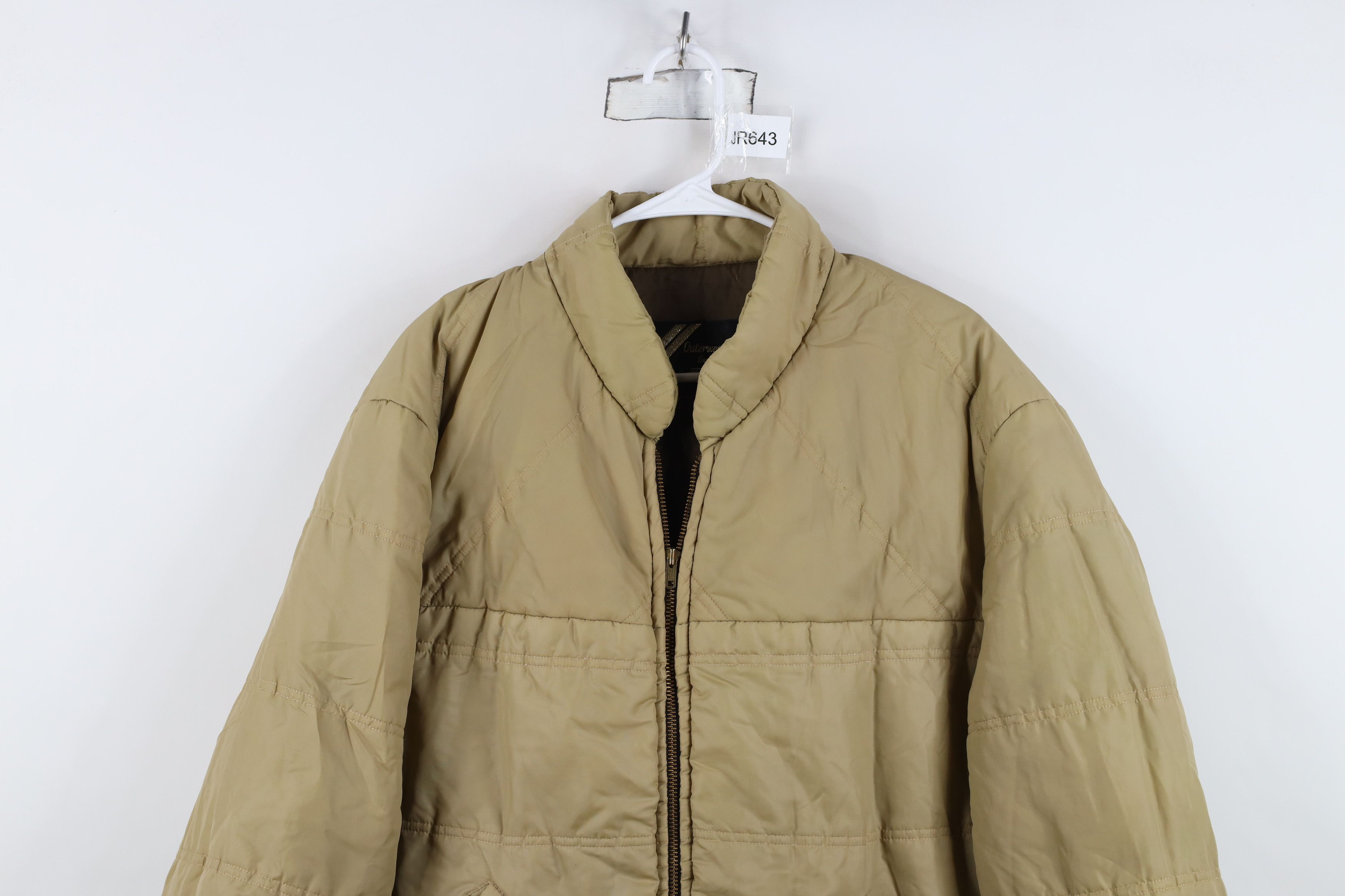 Vintage Vintage 70s Streetwear Insulated Puffer Jacket Coat Beige Size US XL / EU 56 / 4 - 2 Thumbnail