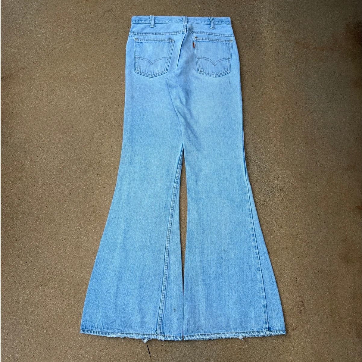 Levi's Vtg 70's Levi's 684 Orange Tab Bellbottom Flare Jeans 30x34 Size US 30 / EU 46 - 2 Thumbnail
