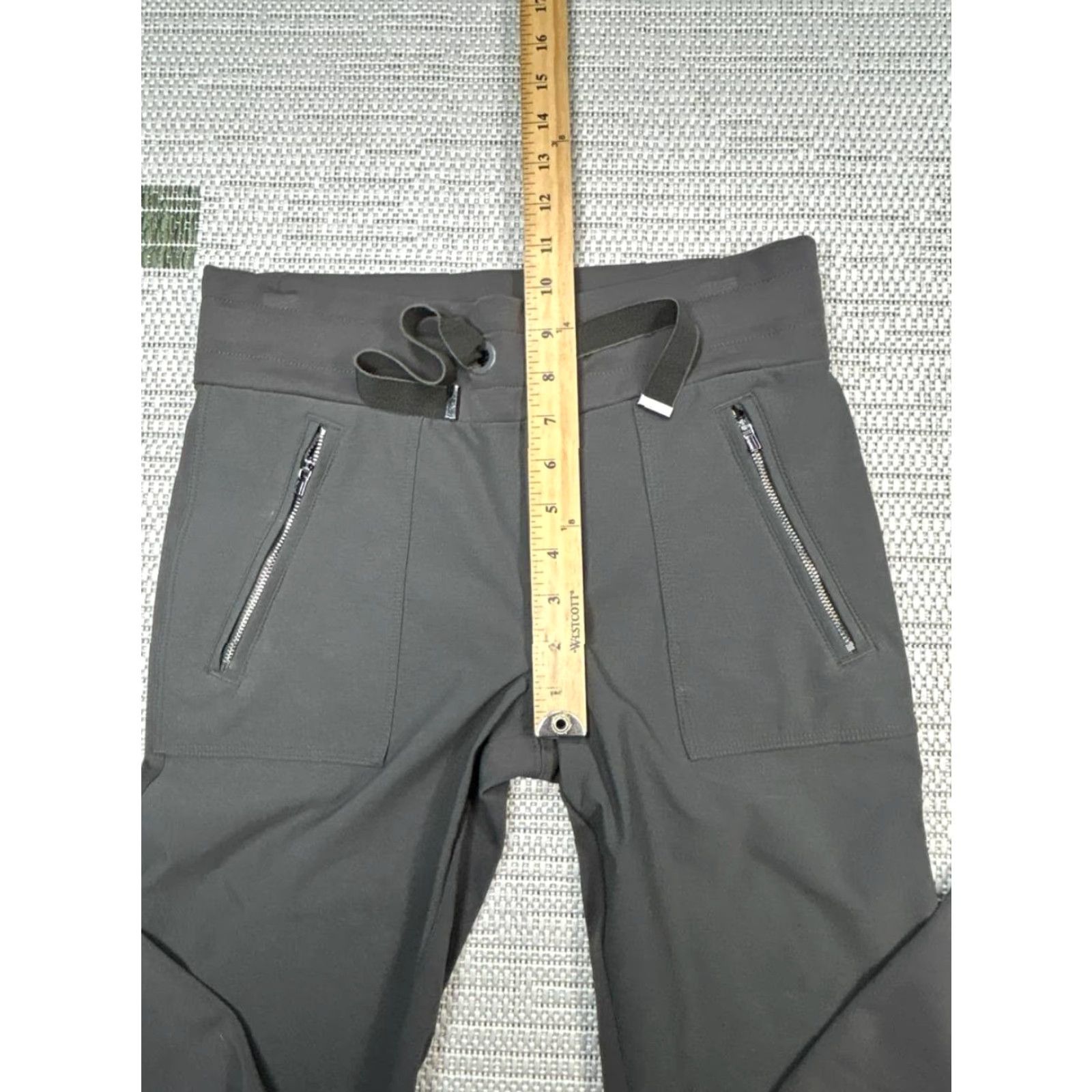 Athleta Athleta Womens 4 Black Stretch Wander Stash Skinny Pants Mid Rise Drawstring Athletic Apparel Size 27" / US 4 / IT 40 - 5 Thumbnail